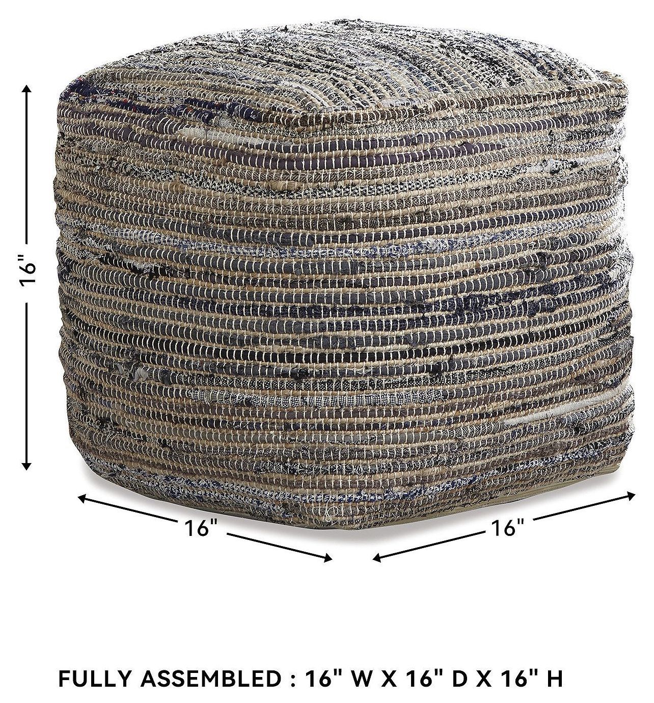 Absalom Denim Pouf