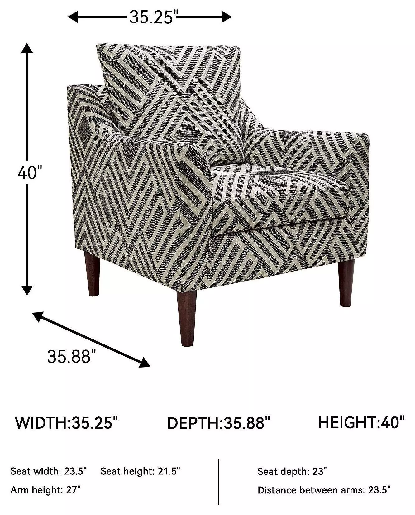 Morrilton Next Gen Nuvella Natural And Charcoal Performance Fabric Accent Chair