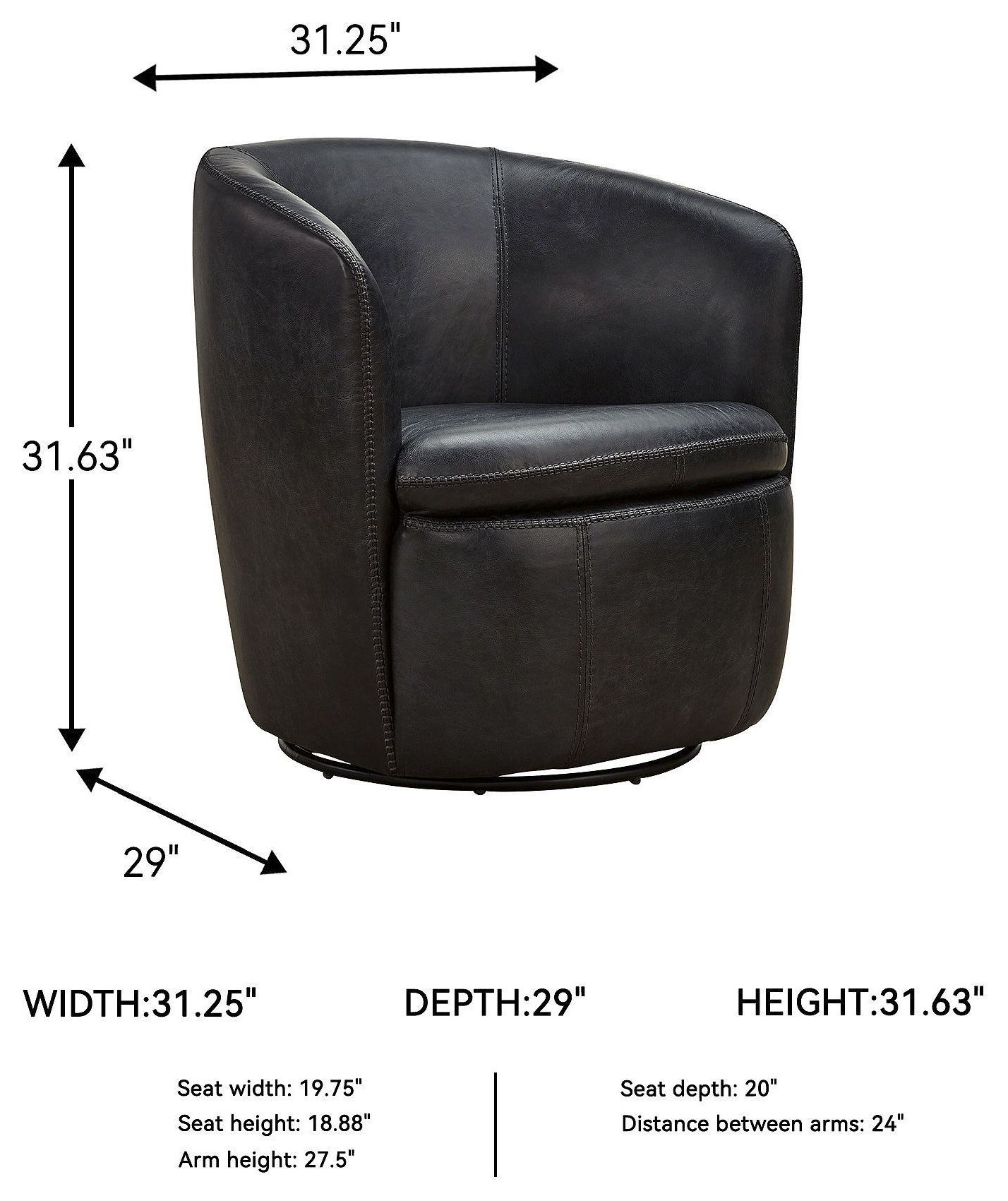 Kierreys Midnight Swivel Chair From Ashley Furniture | Coleman