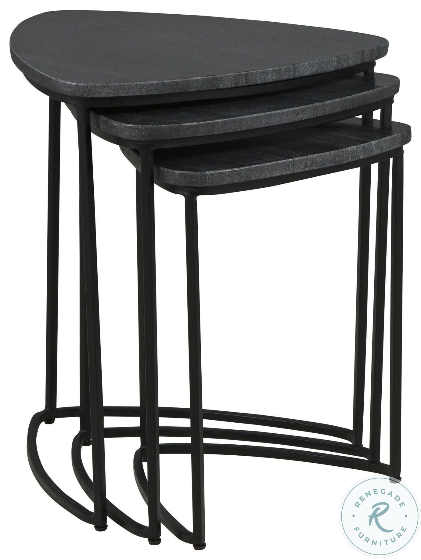 Olinmere Black Accent Table Set of 3 From Ashley Furniture Coleman