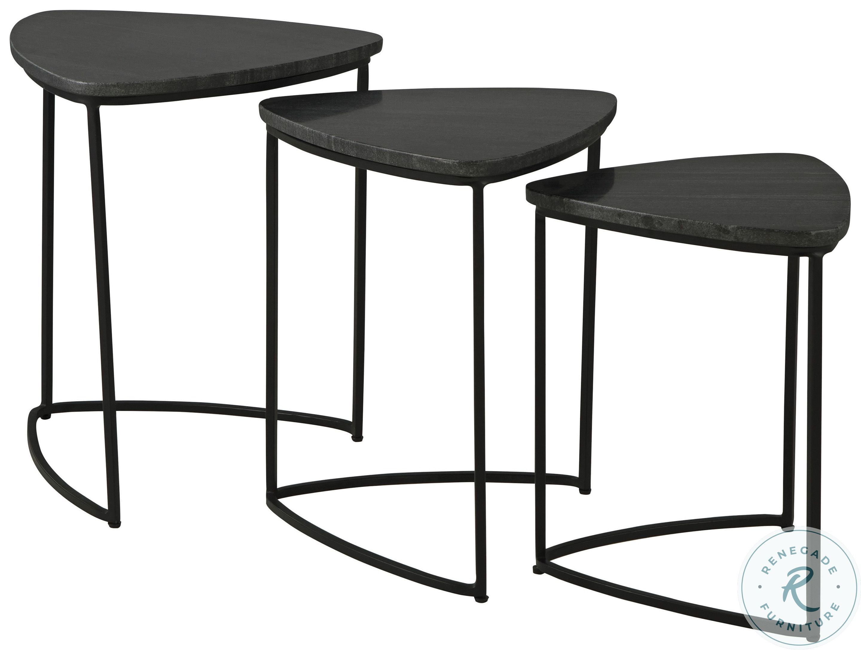 Olinmere Black Accent Table Set of 3 From Ashley Furniture Coleman Furniture