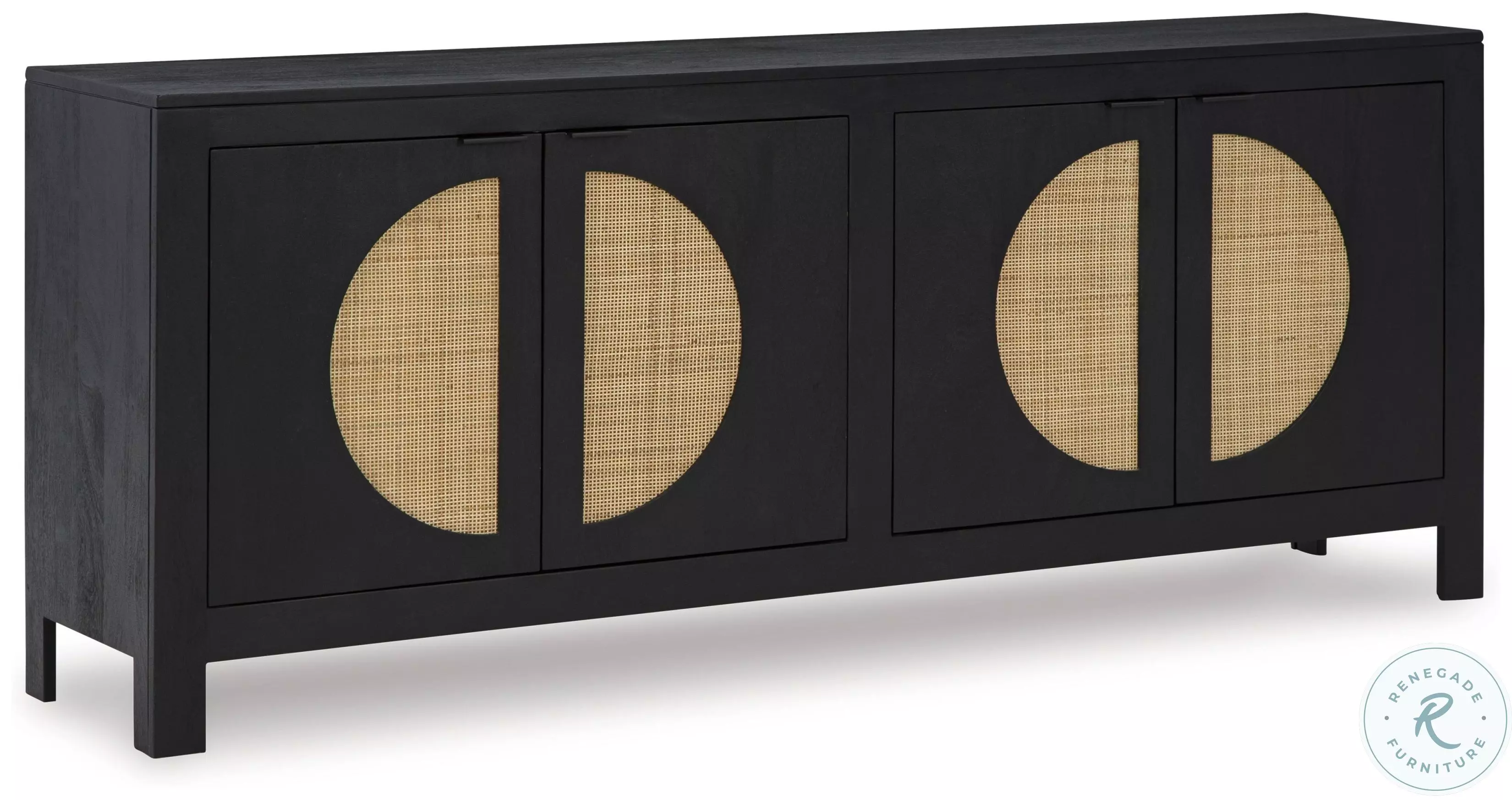 Cliffiings Black And Natural Accent Cabinet From Home Gallery
