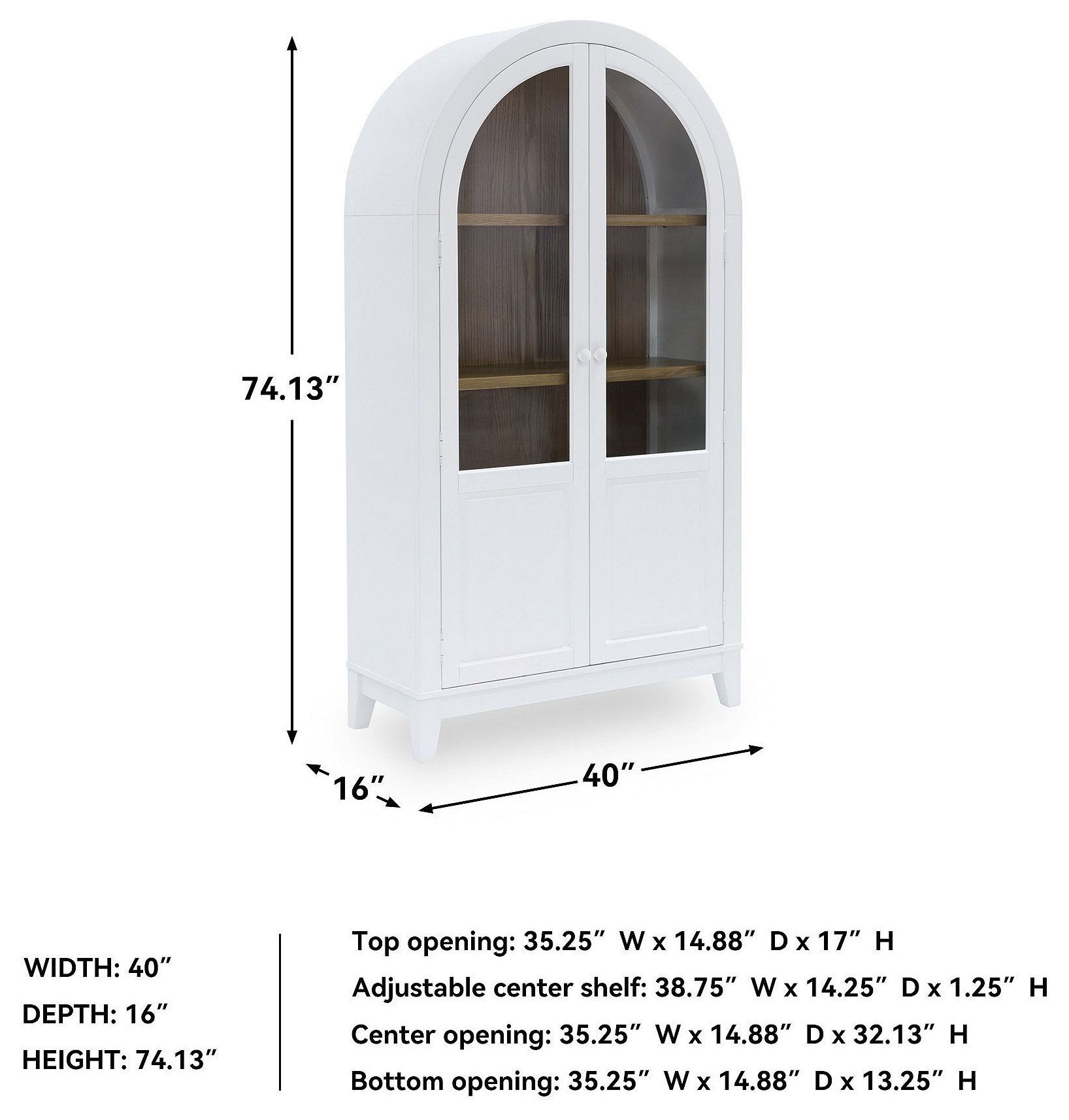 Dagandale White And Natural Accent Cabinet