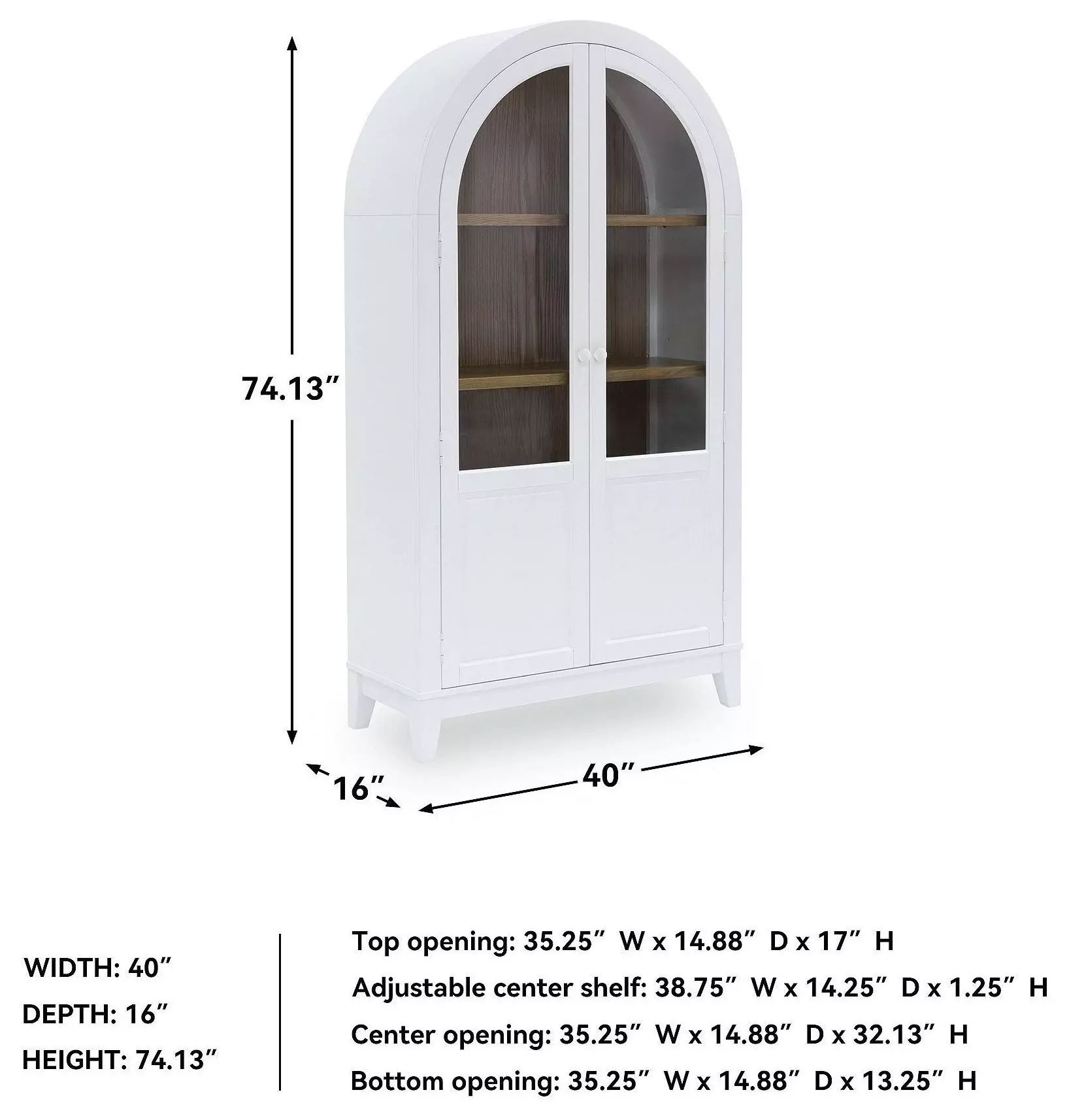 Dagandale White And Natural Accent Cabinet