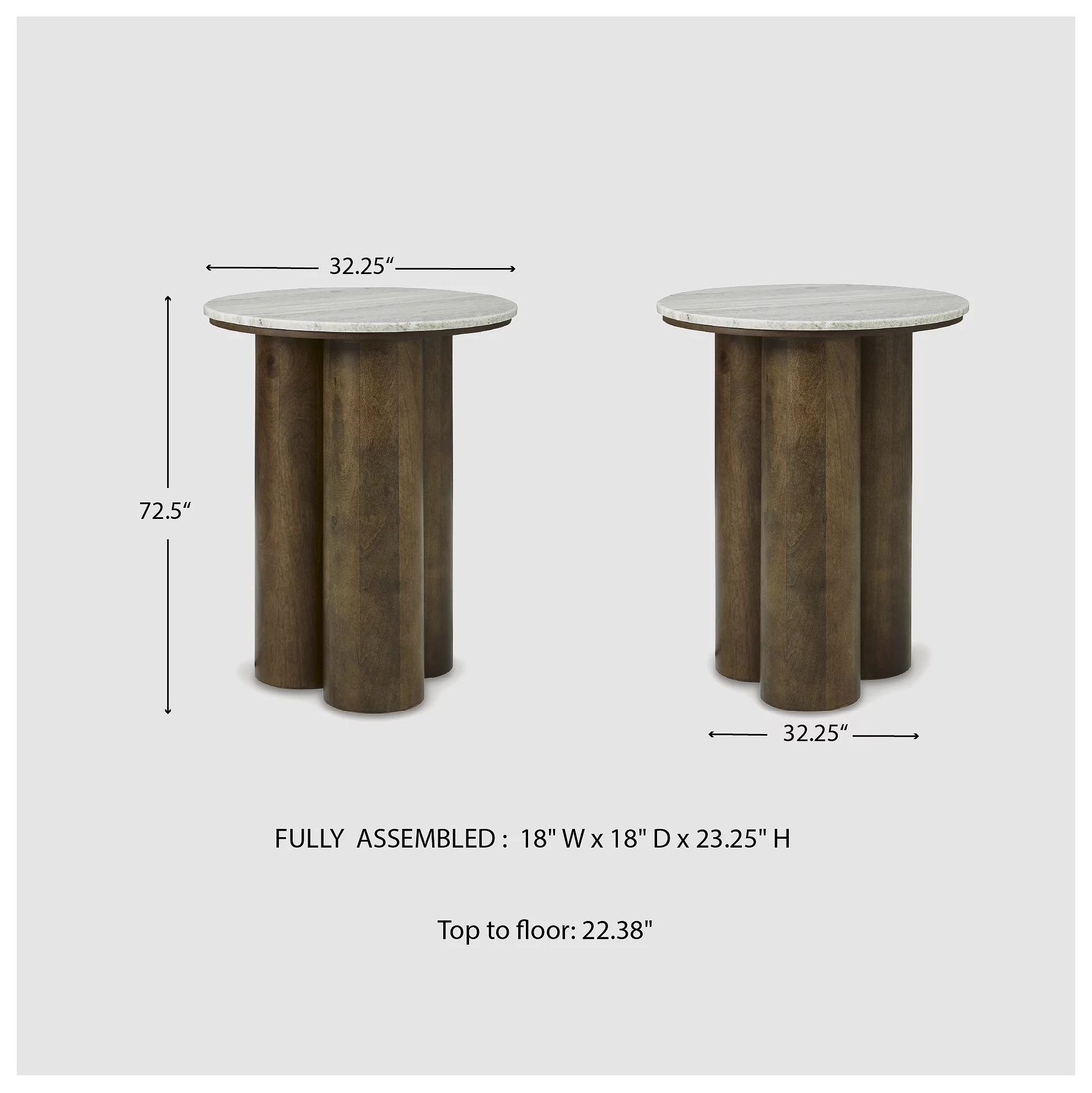 Henfield Beige And Warm Brown Accent Table
