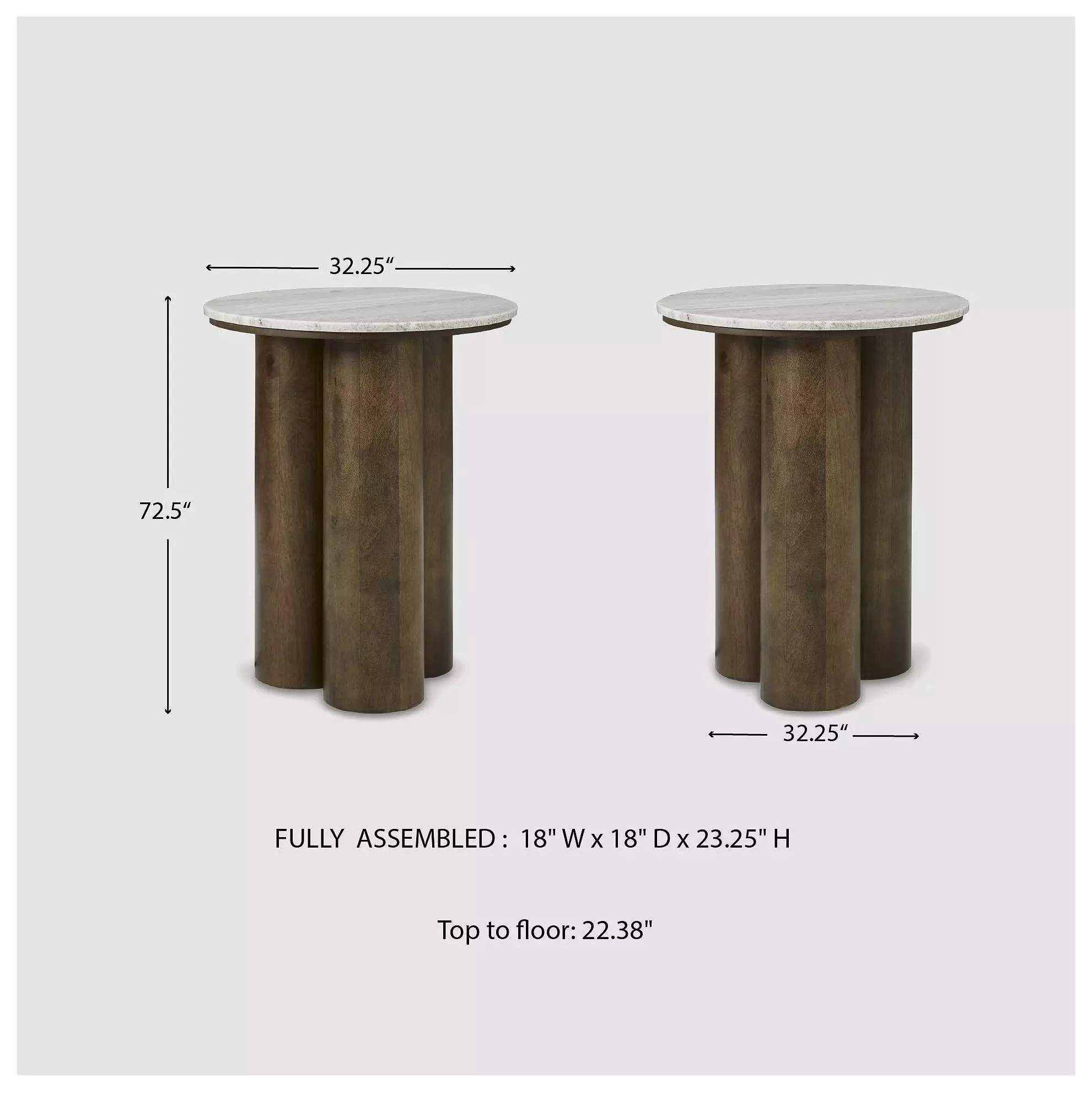 Henfield Beige And Warm Brown Accent Table
