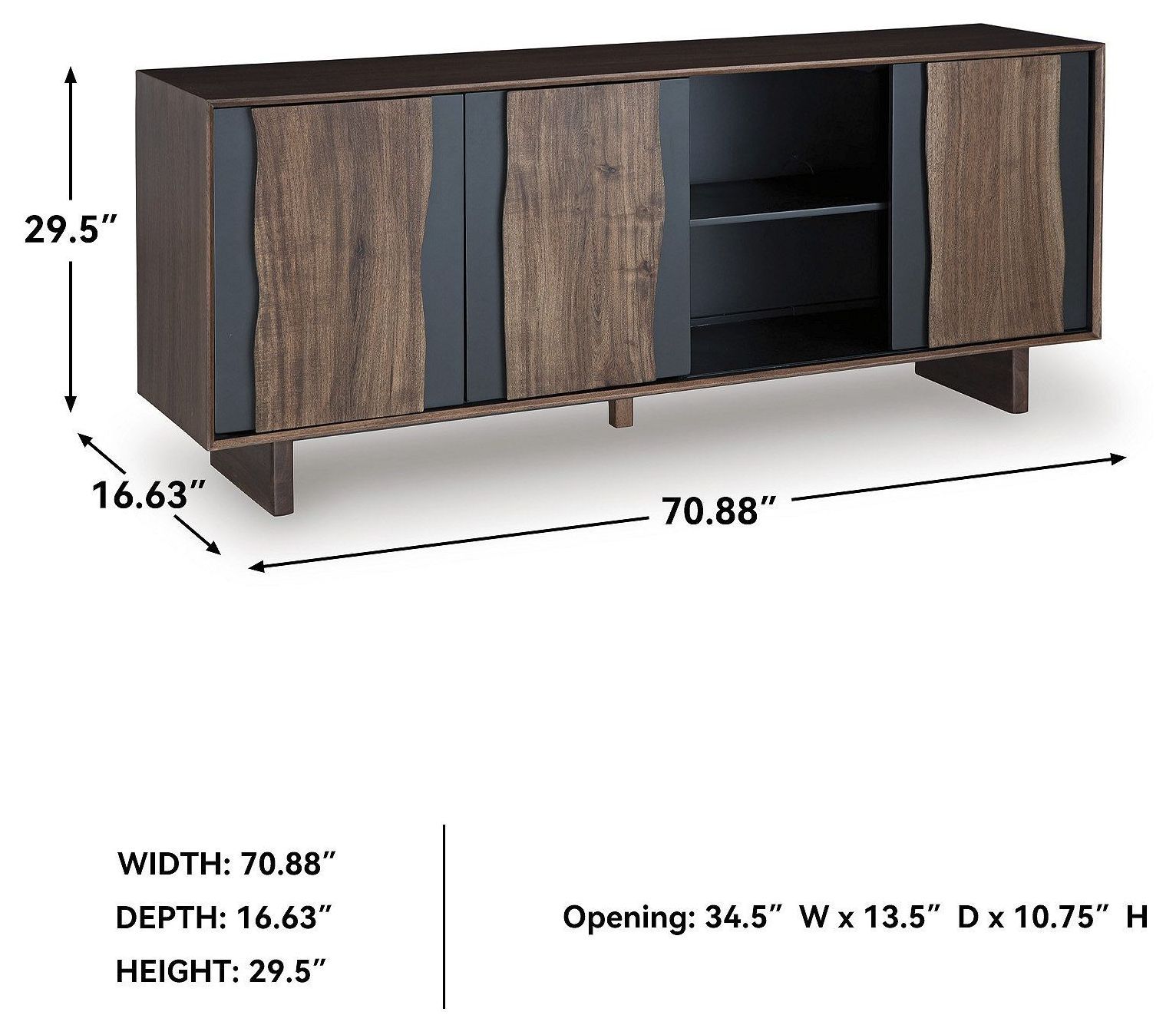 Welby Brown And Charcoal Accent Cabinet