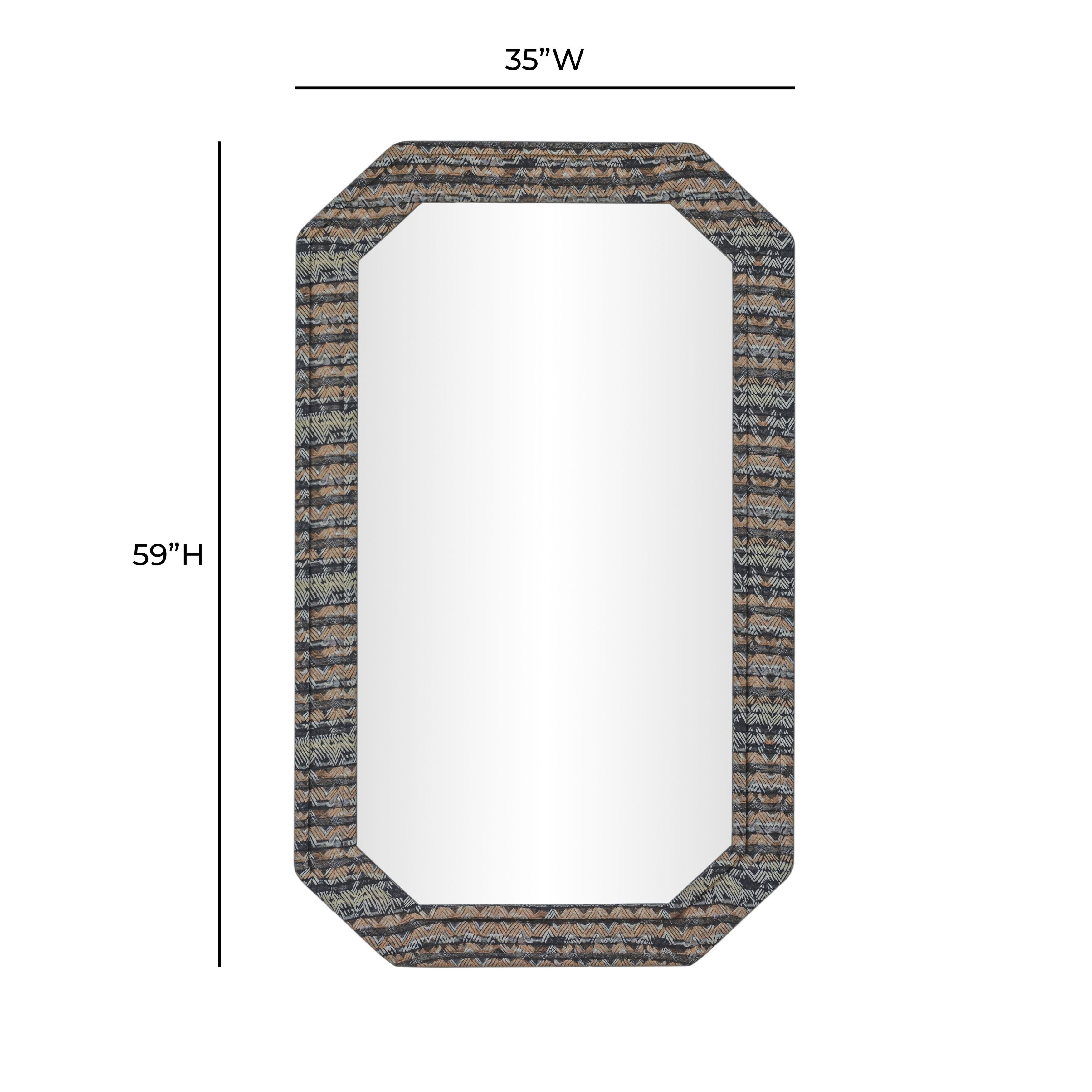 Charlene Apex Print Rectangular Wall Mirror