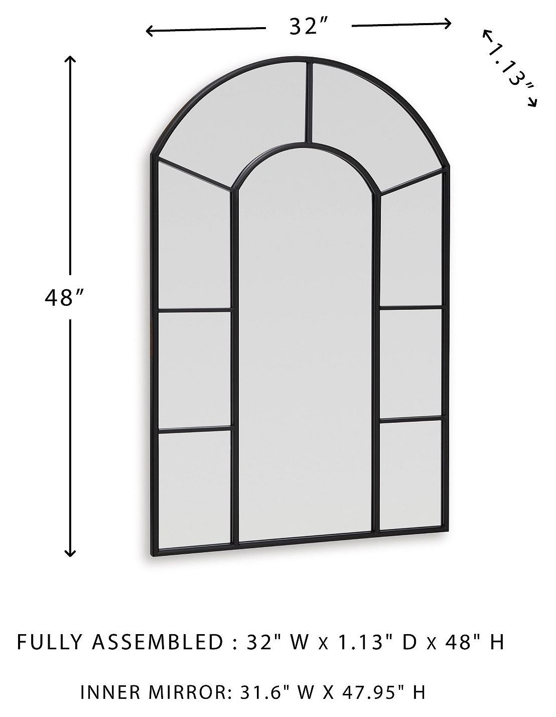 Evengton Black Accent Mirror