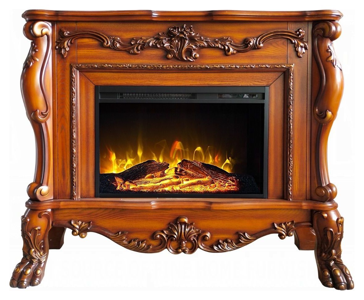 Dresden Cherry Oak Rectangular Electric Fireplace from ACME