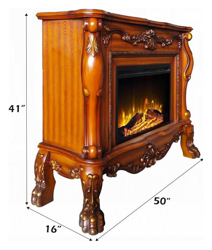 Dresden Cherry Oak Rectangular Electric Fireplace