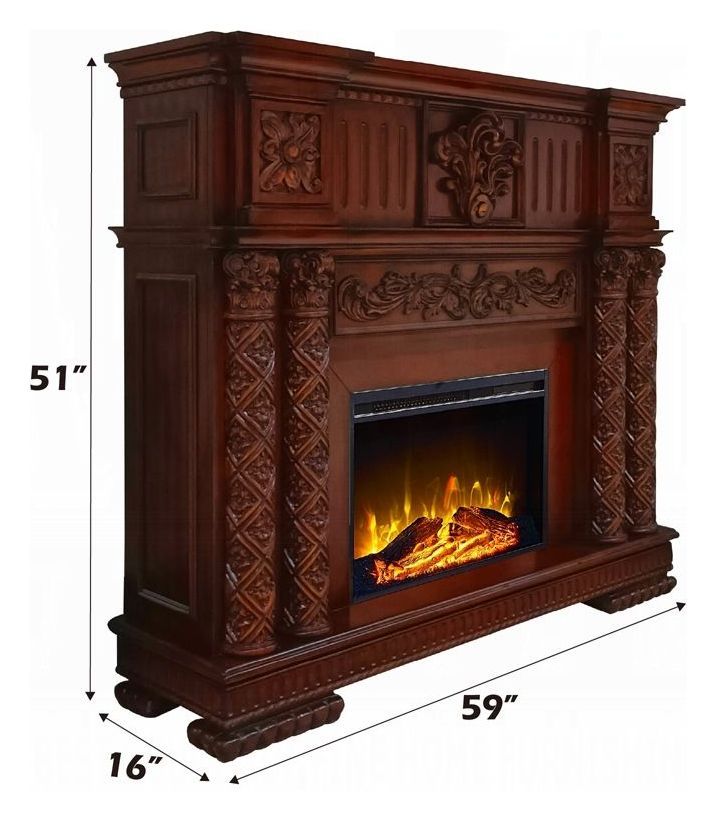 Vendome Cherry Rectangular Electric Fireplace