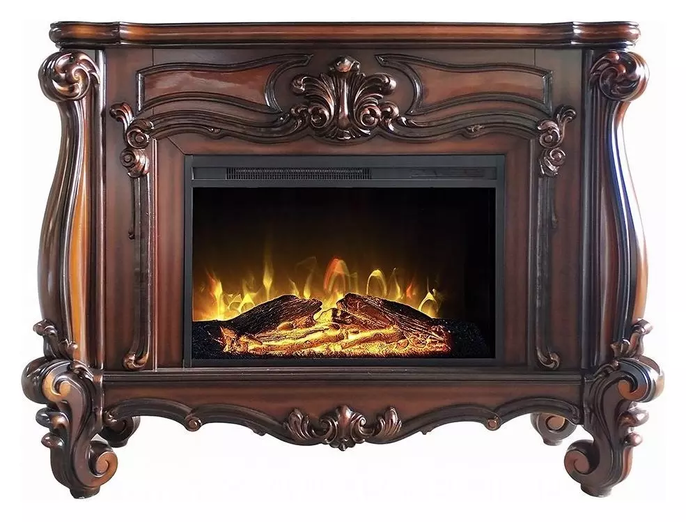 【アメリ】アンティーク　シェル　ラヴィエ　B Versailles Cherry Oak Rectangular Electric Fireplace from ACME