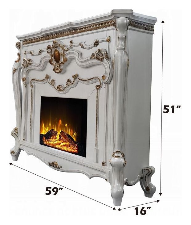 Picardy Antique Pearl Rectangular Electric Fireplace