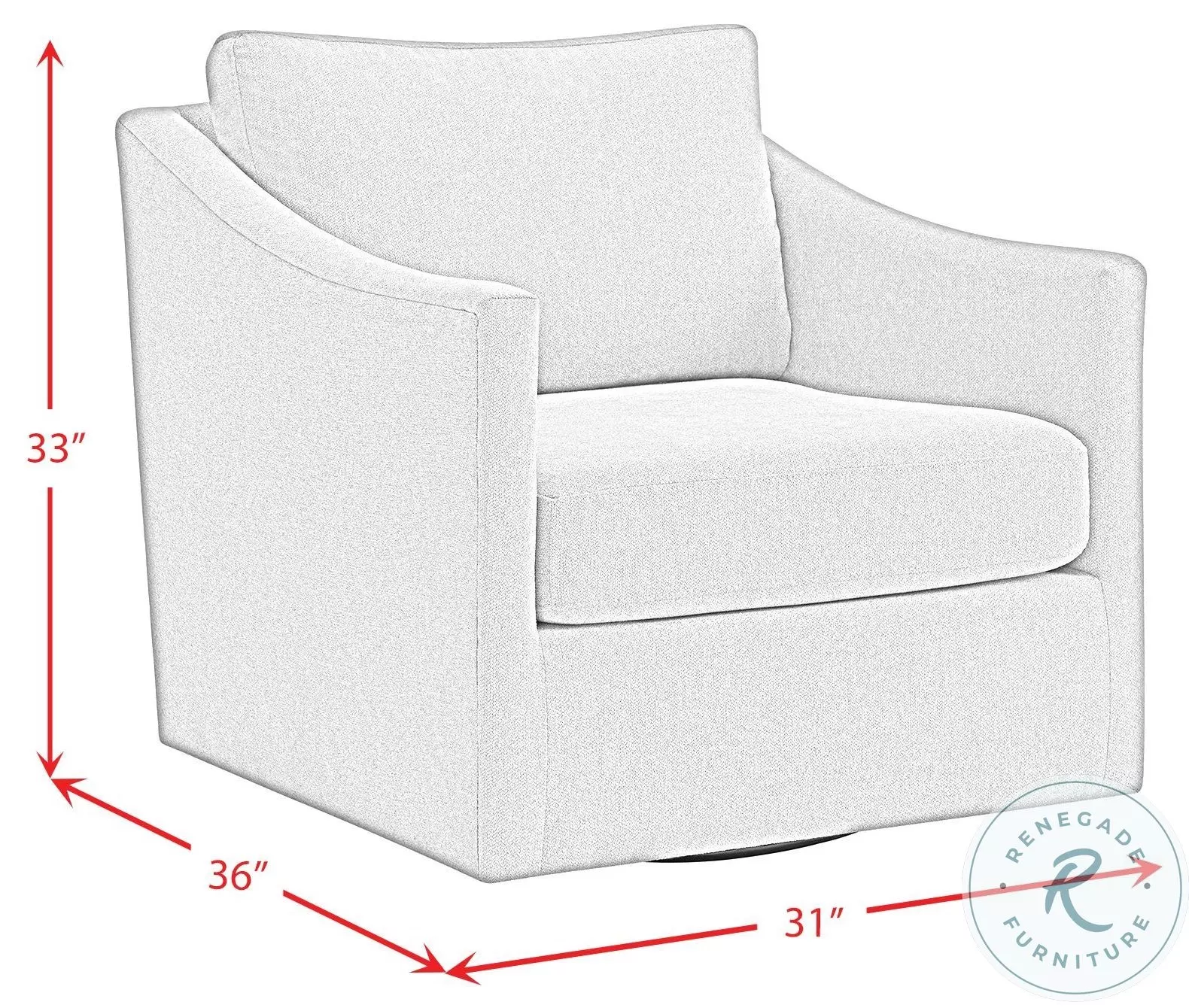 Hannah Light Blue Swivel Accent Chair