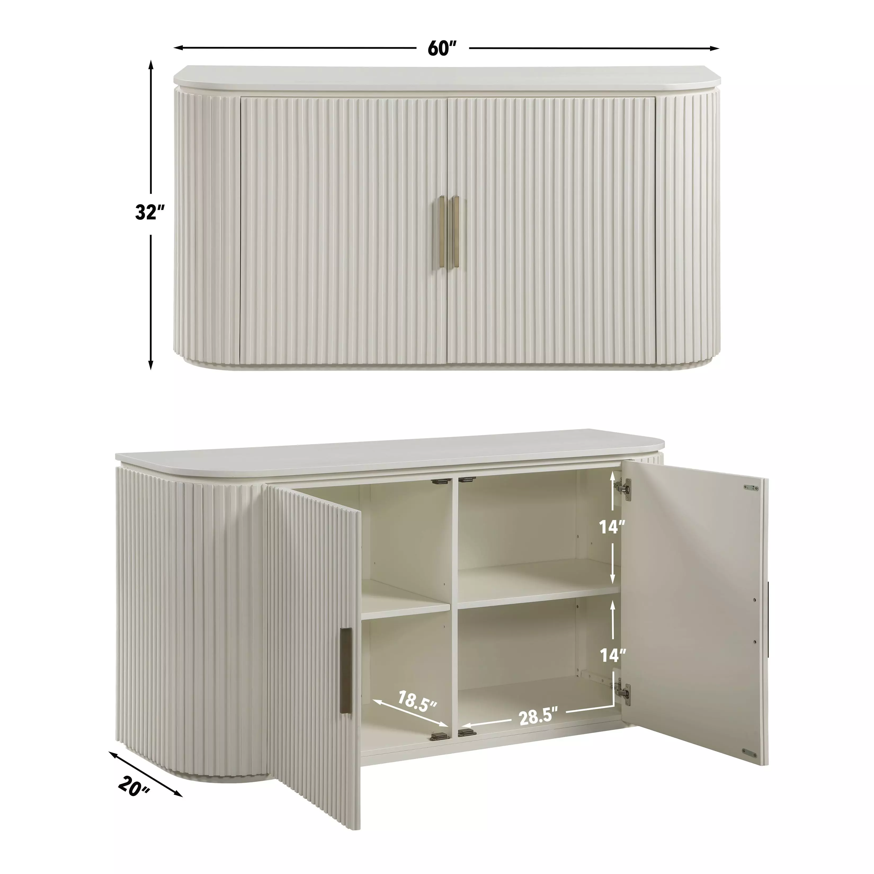 Colvin Ivory 4 Door Server