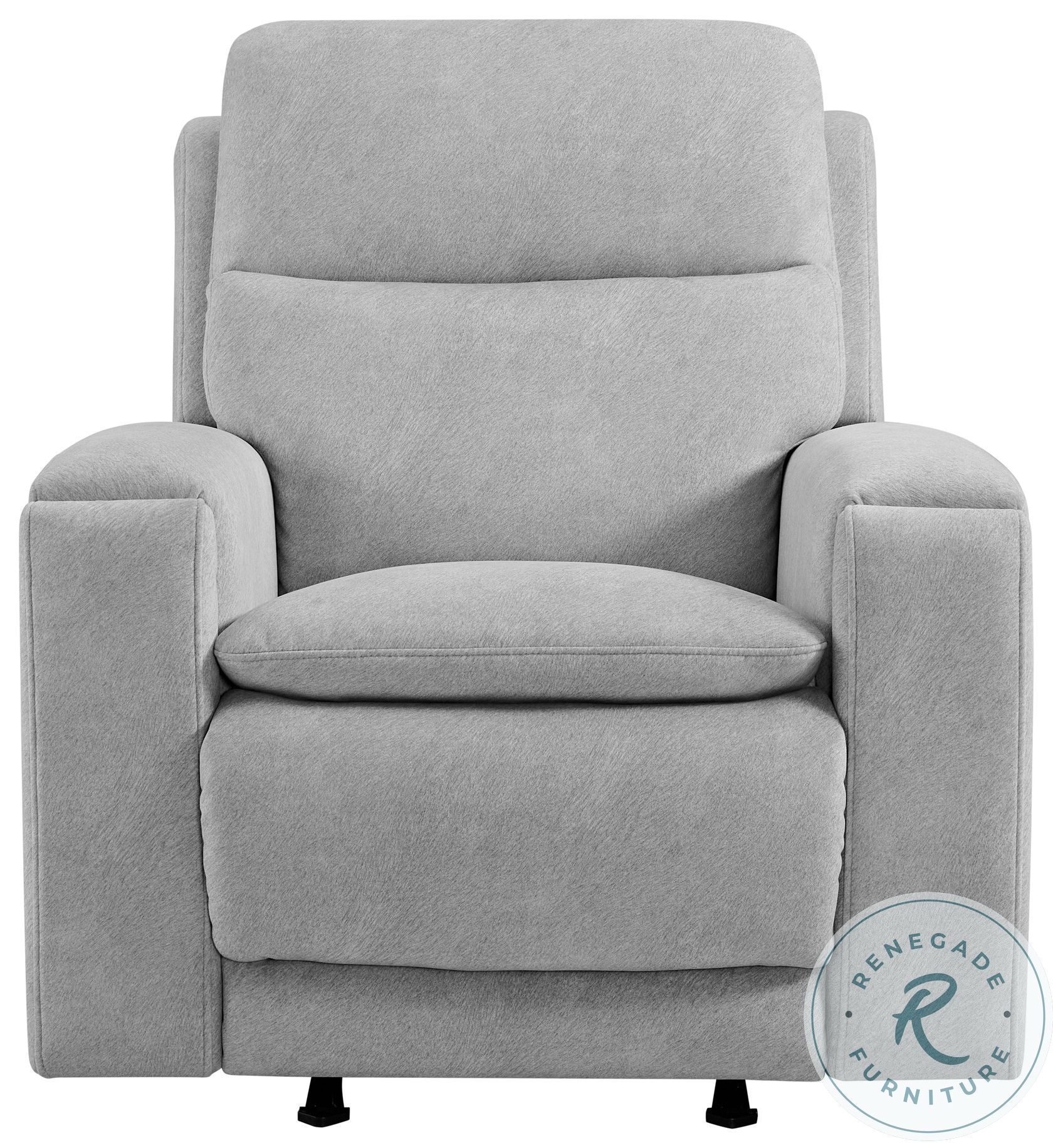 1972D年リバティア イゼンハワー フライングイーグル Aiden Dusty Gray Triple Power Glider Recliner with USB Port From