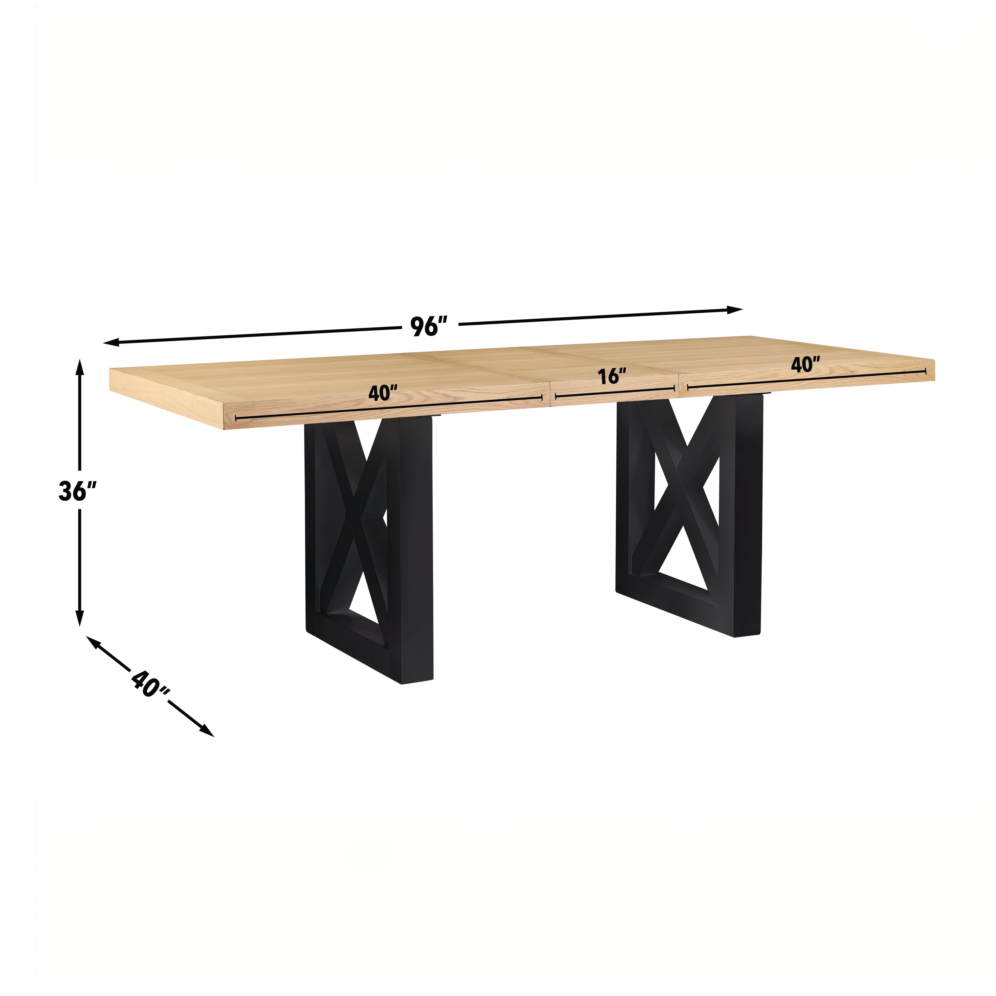 Magnolia Brown 96" Extendable Rectangular Counter Height Table