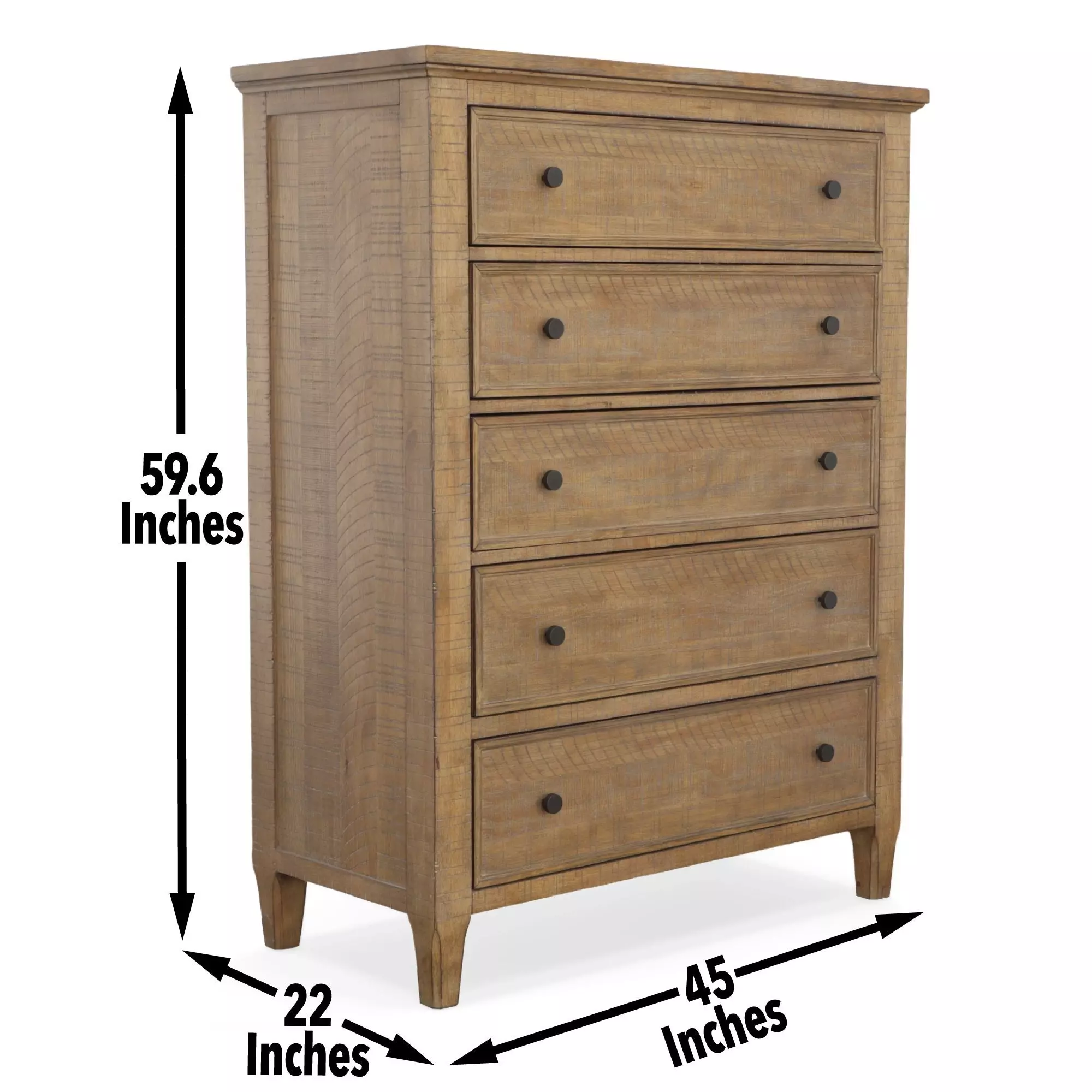 Riverdale Brown 5 Drawer Chest