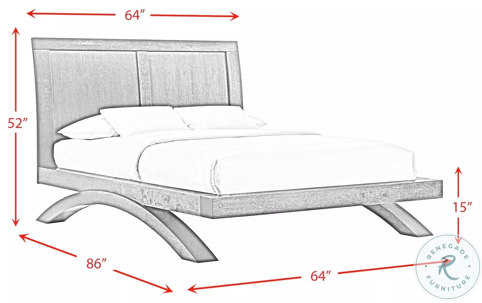 Kenn Black Full Platform Bed