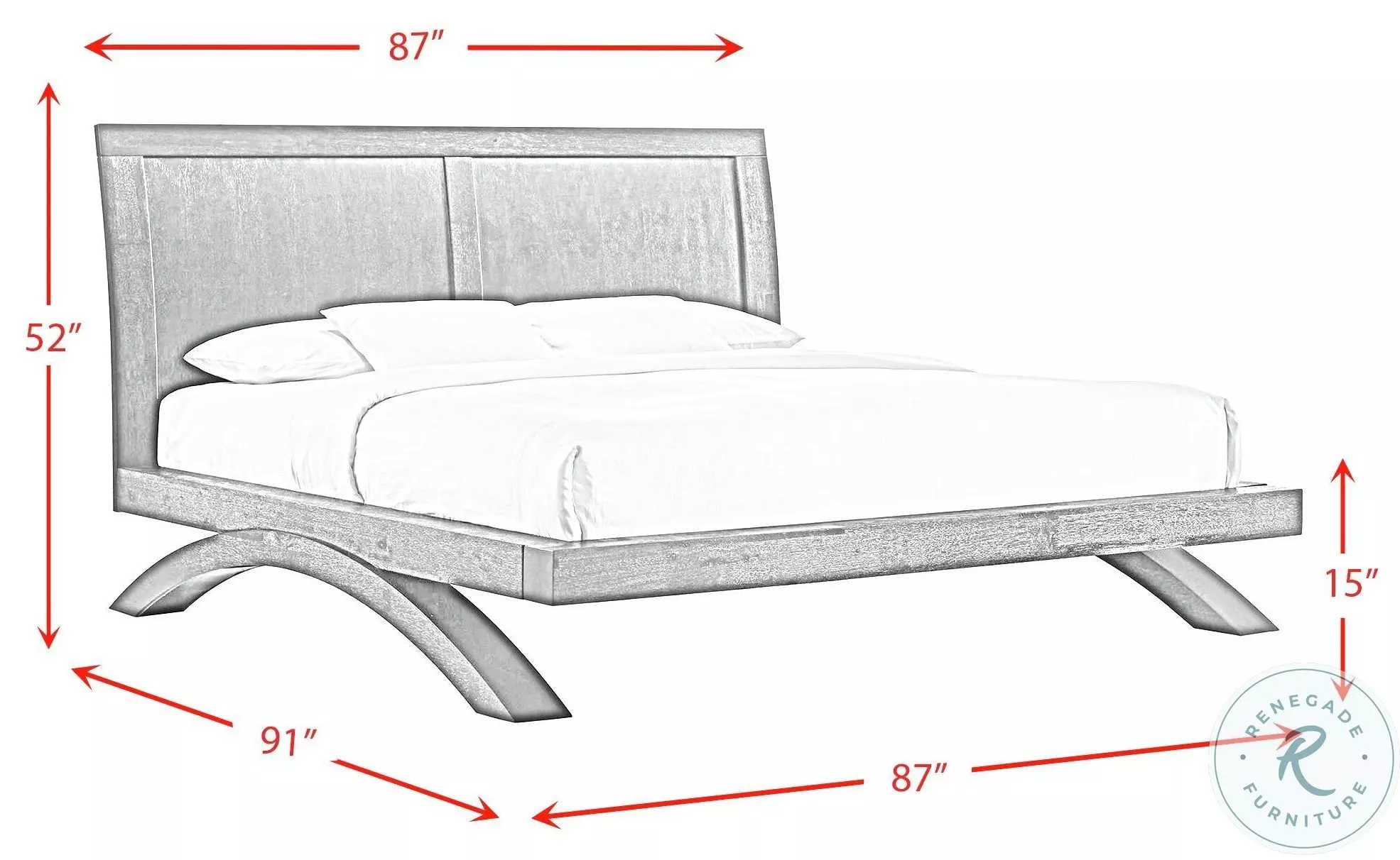 Kenn Black King Platform Bed
