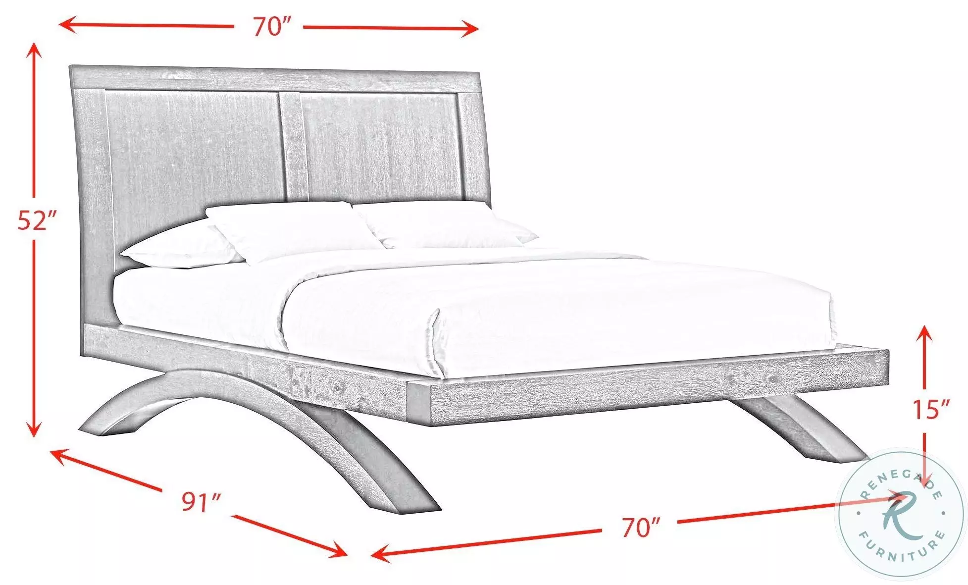 Kenn Black Queen Platform Bed