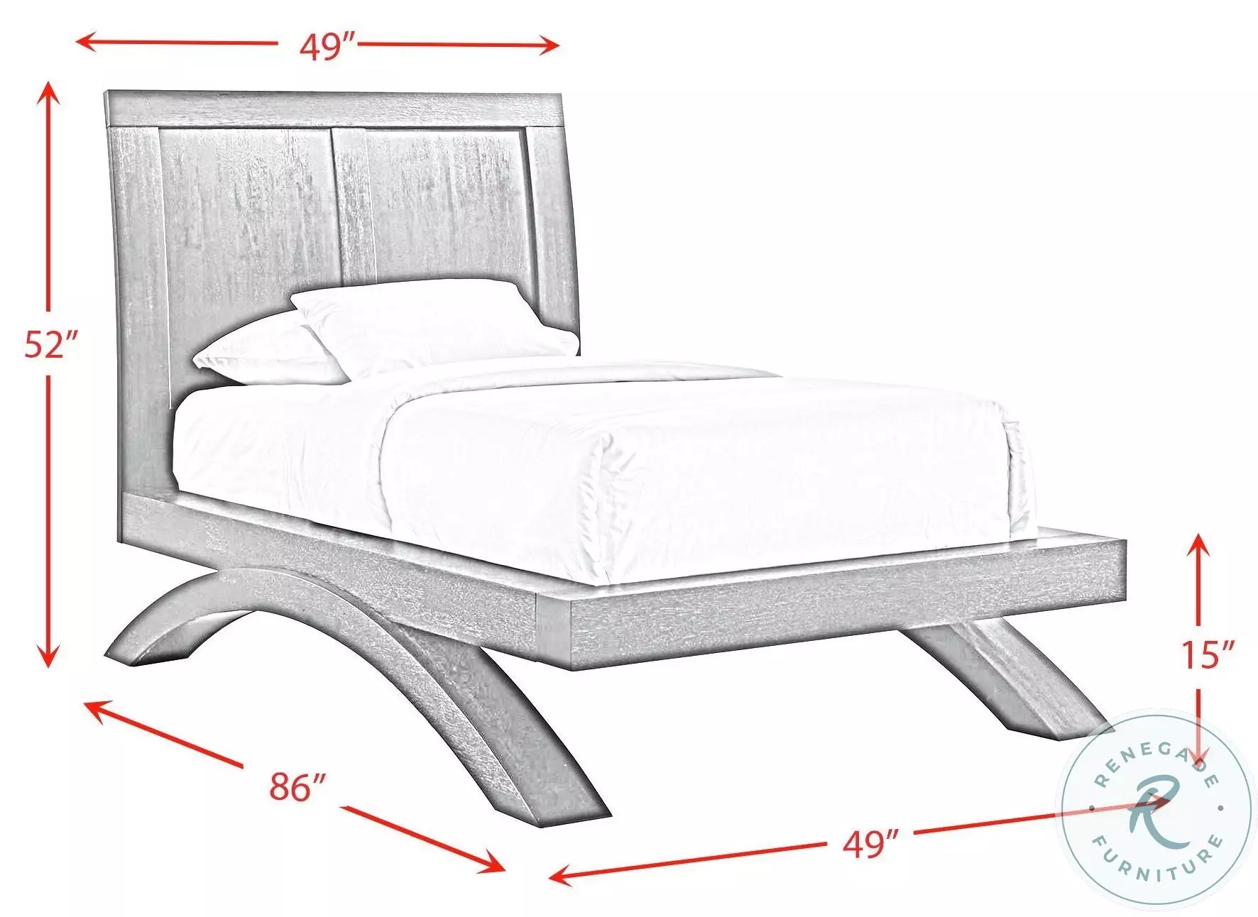 Kenn Black Twin Platform Bed
