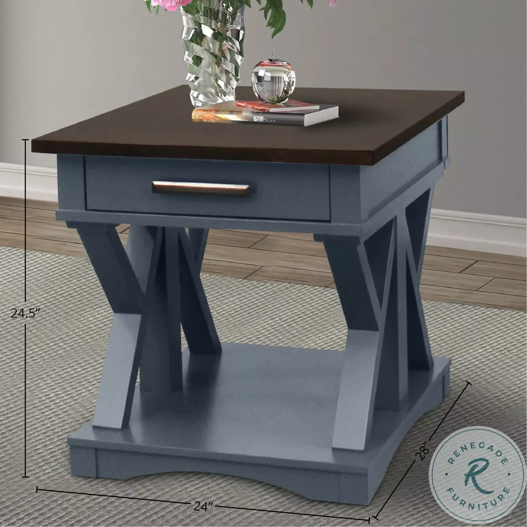 Nantucket Denim End Table