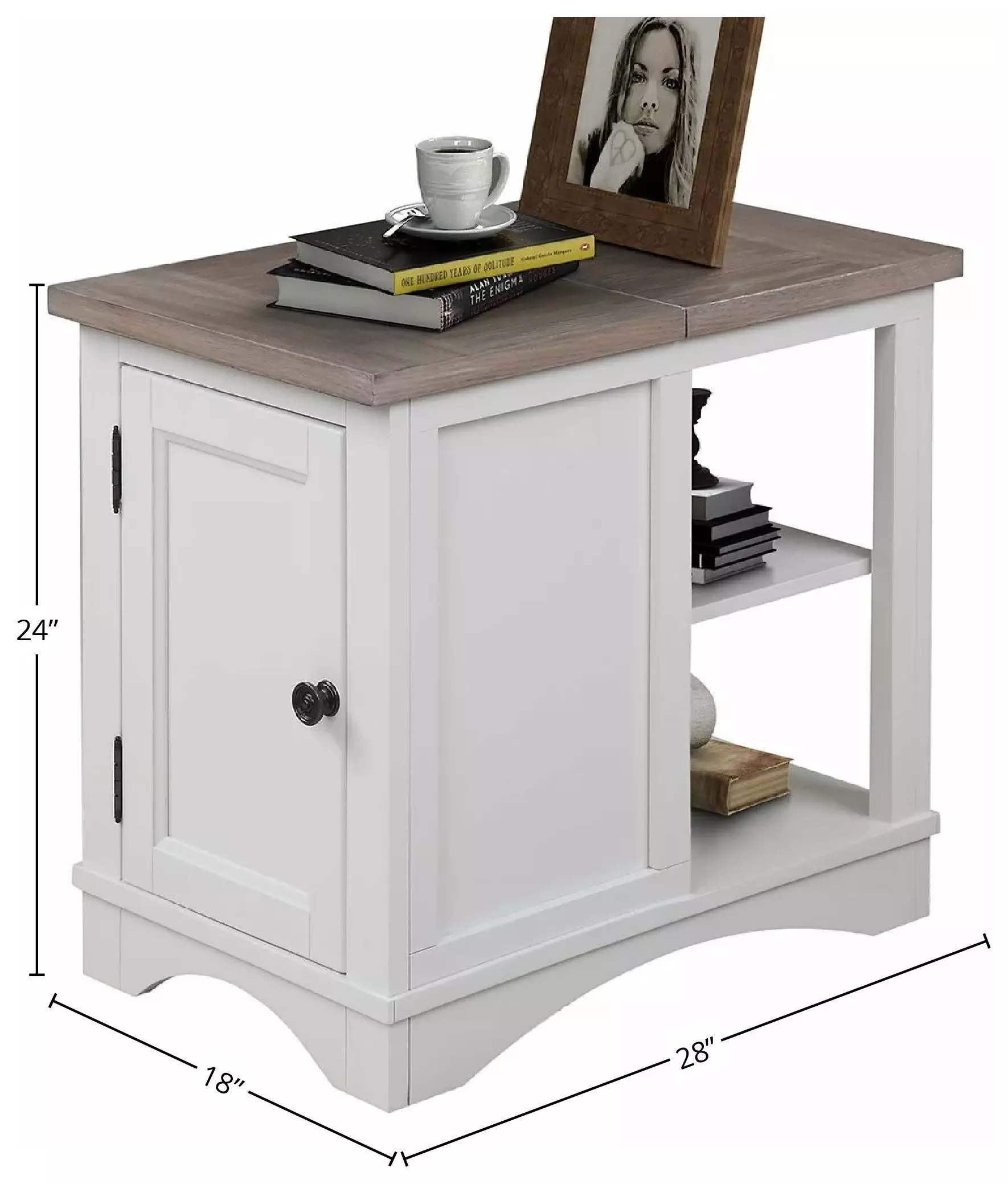 Americana Modern Cotton Chairside End Table