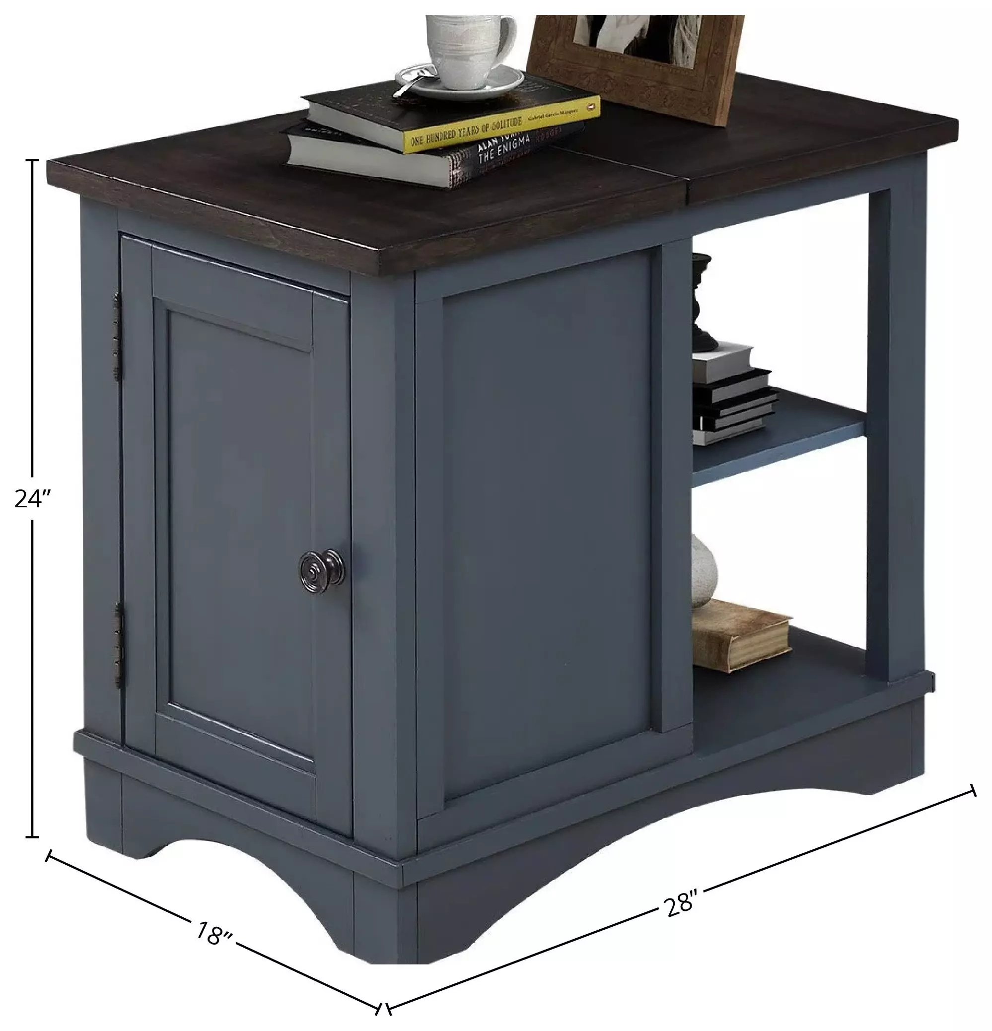 Americana Modern Denim Chairside End Table