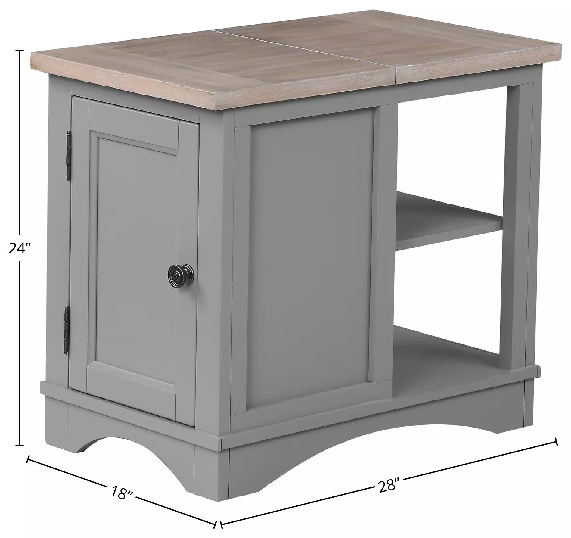 Americana Modern Dove Chairside End Table