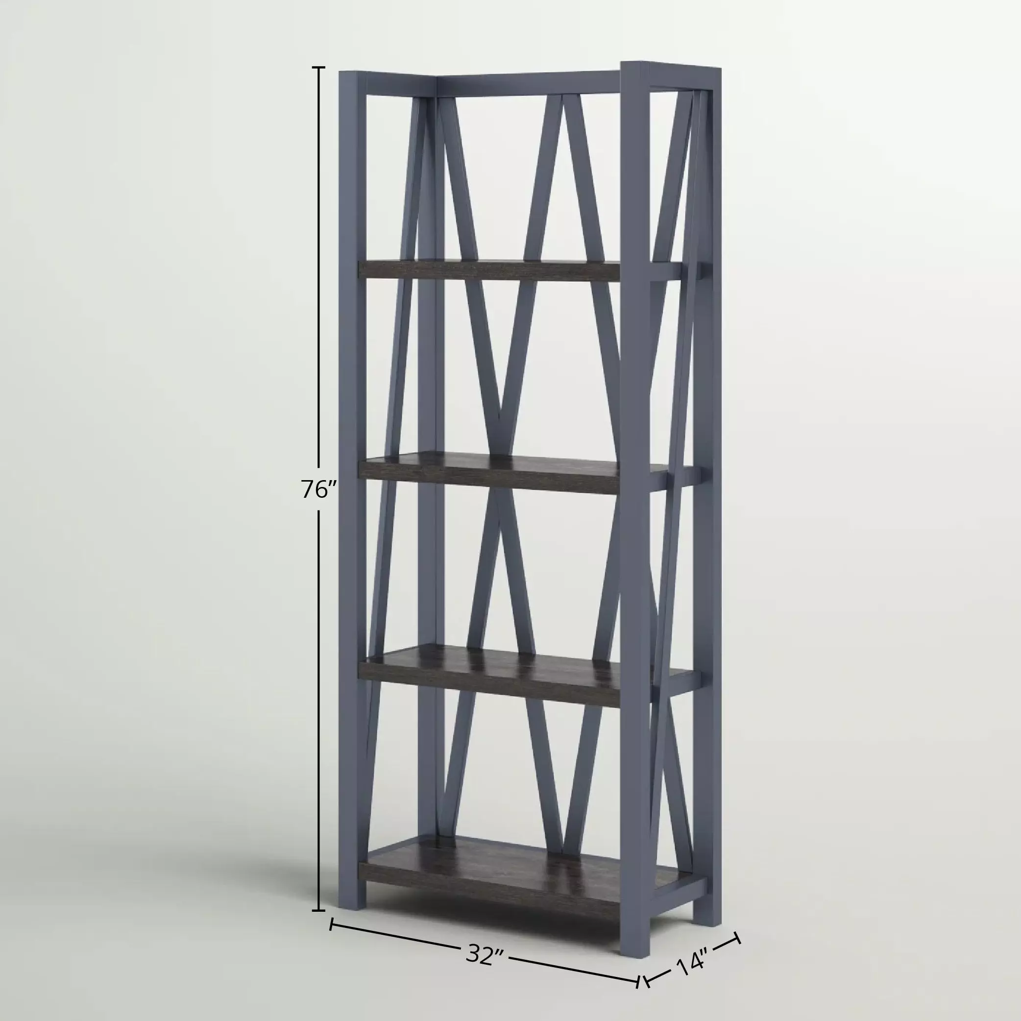 Nantucket Denim Etagere Bookcase