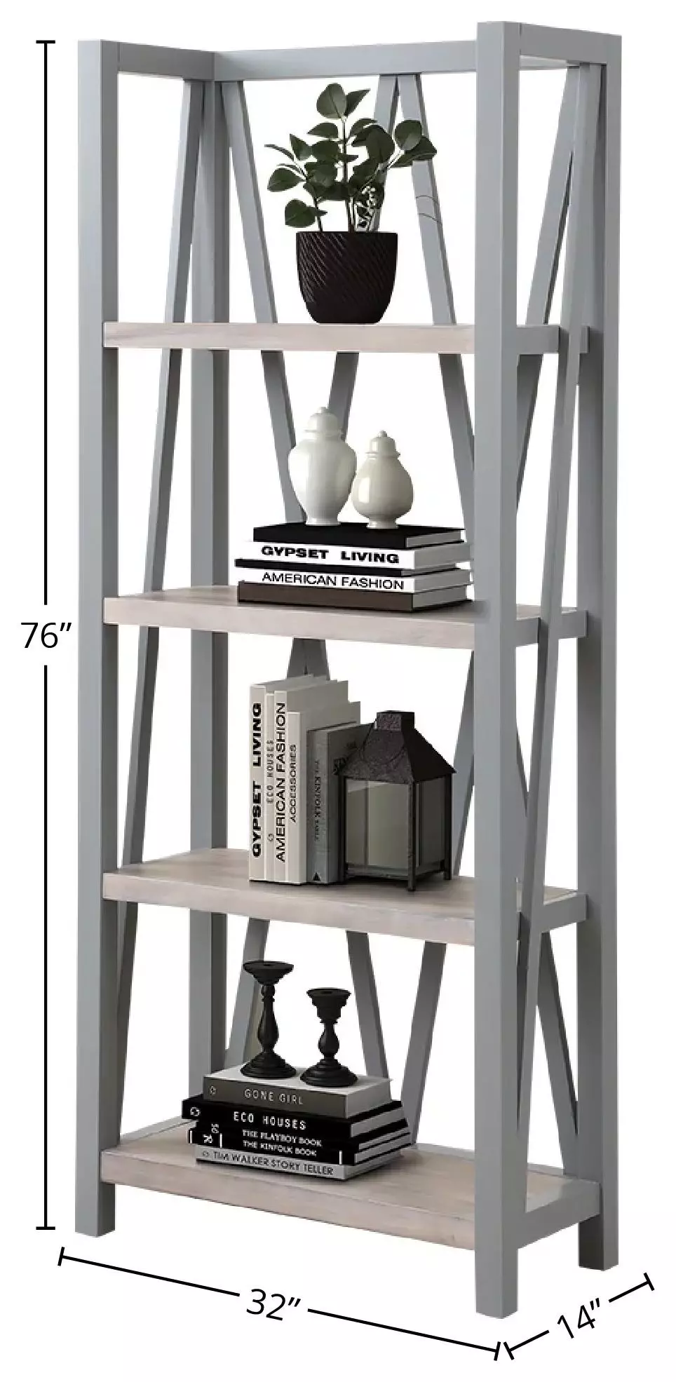 Nantucket Dove Etagere Bookcase