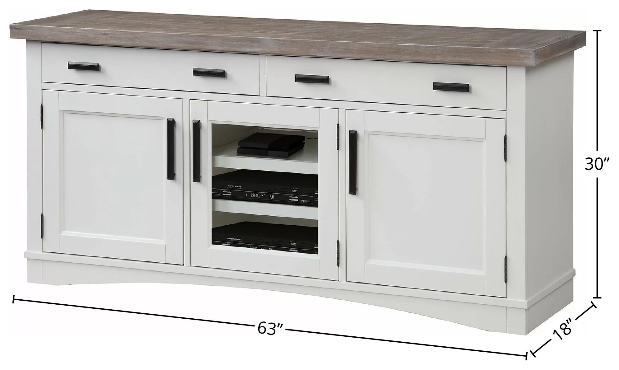 Americana Modern Cotton 63" TV Console