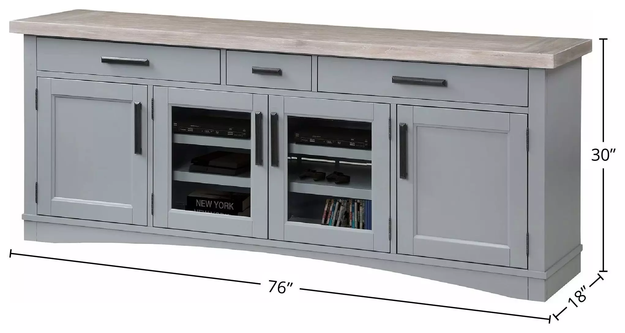 Americana Modern Dove 76" TV Console