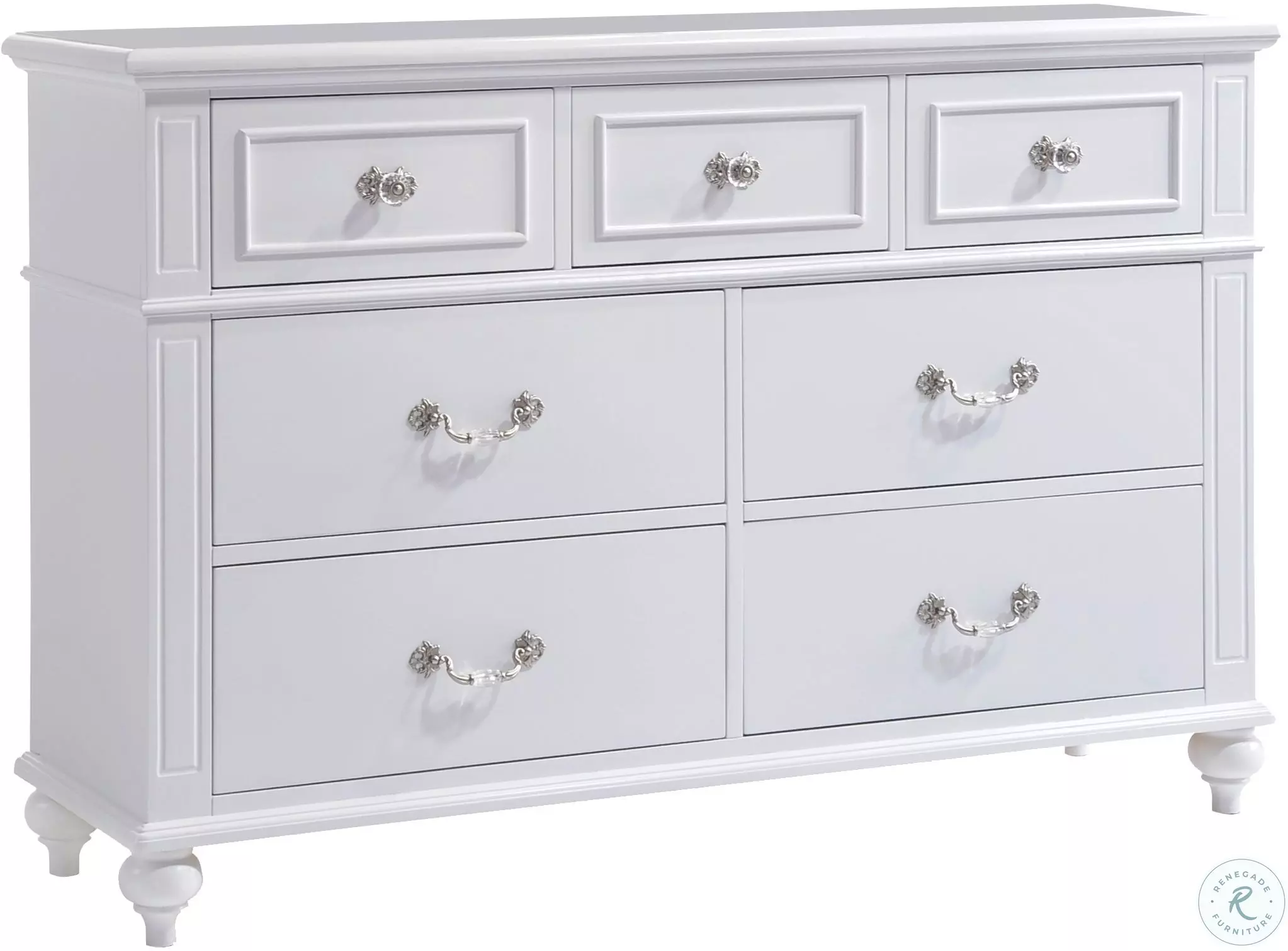 white dresser wooden Painted Wood 8-Drawer Made from high White Dresser for Bedroom, 8