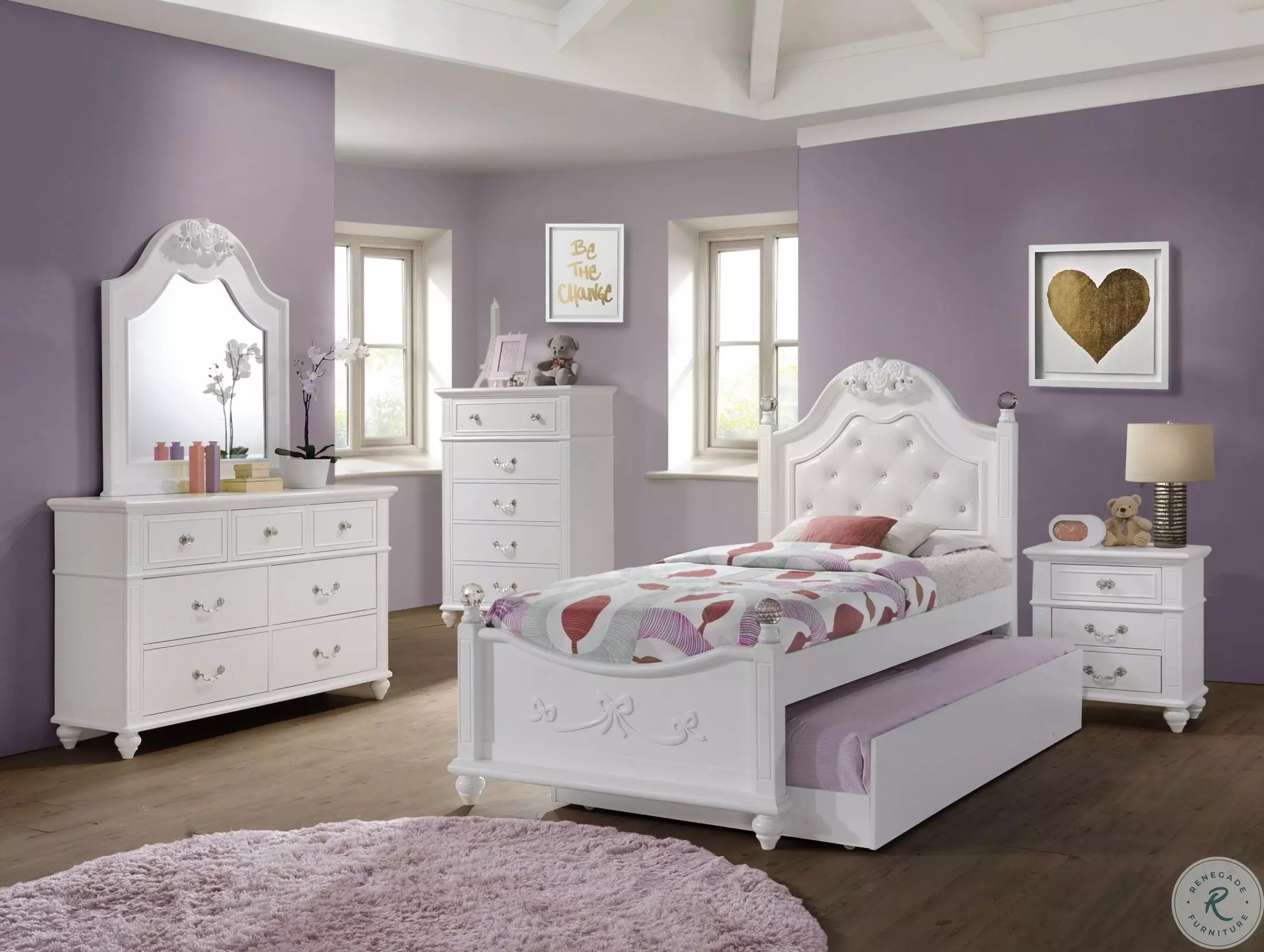 Alana - Dresser & Mirror Set - White Alana - Dresser & Mirror Set - White