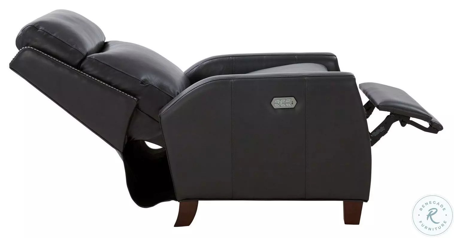 Anaheim Shoreham Gray Leather Big & Tall Power Recliner with
