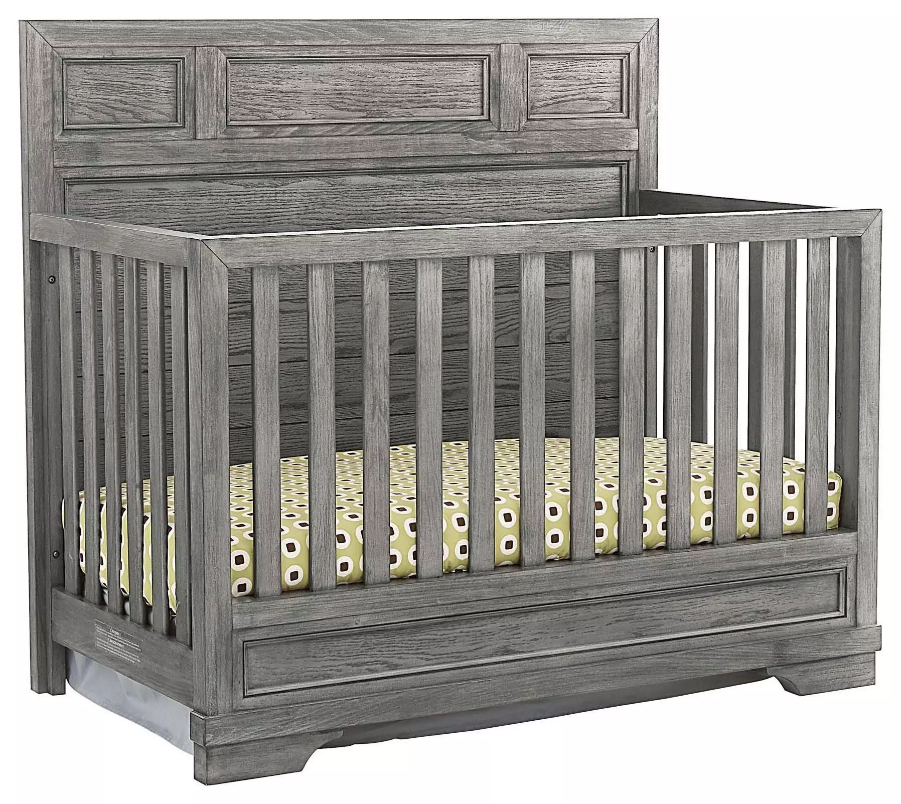 Foundry Brushed Pewter Flat Top Convertible Standard Crib