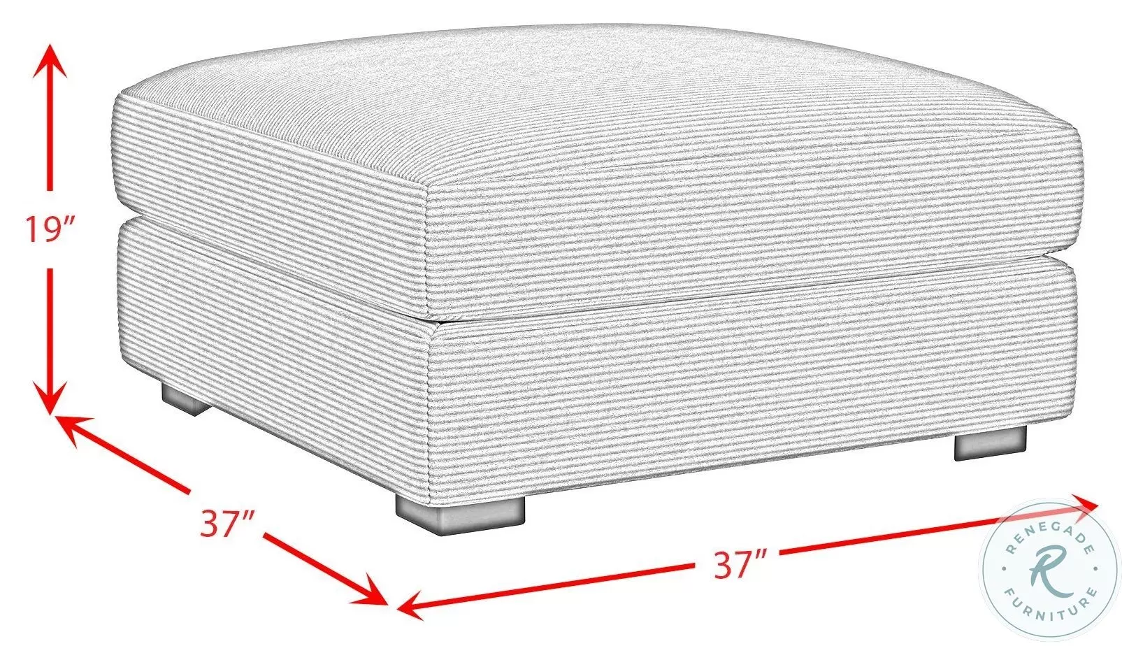 Mesa Charcoal Ottoman