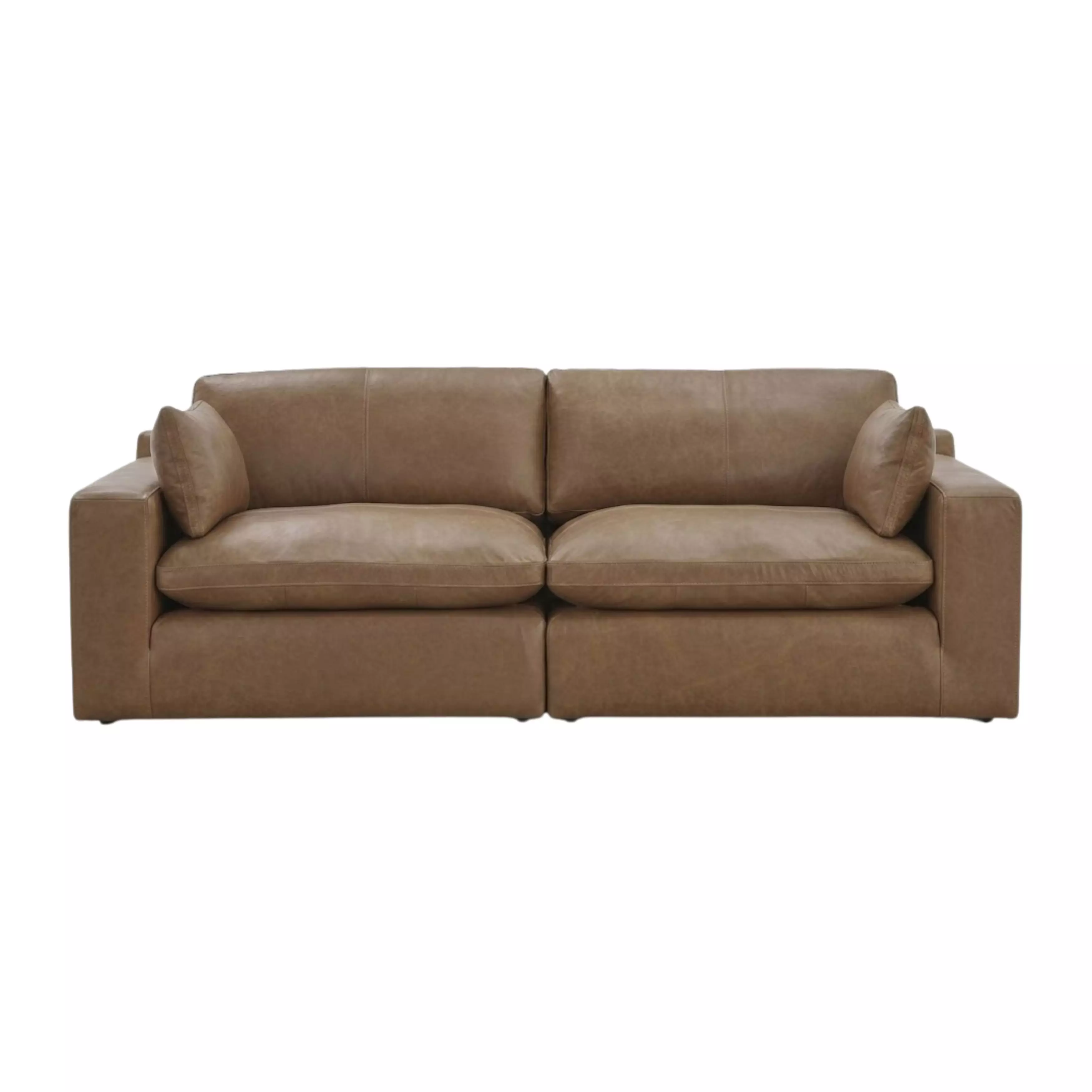 Emilia Caramel Modular Loveseat | Coleman Furniture