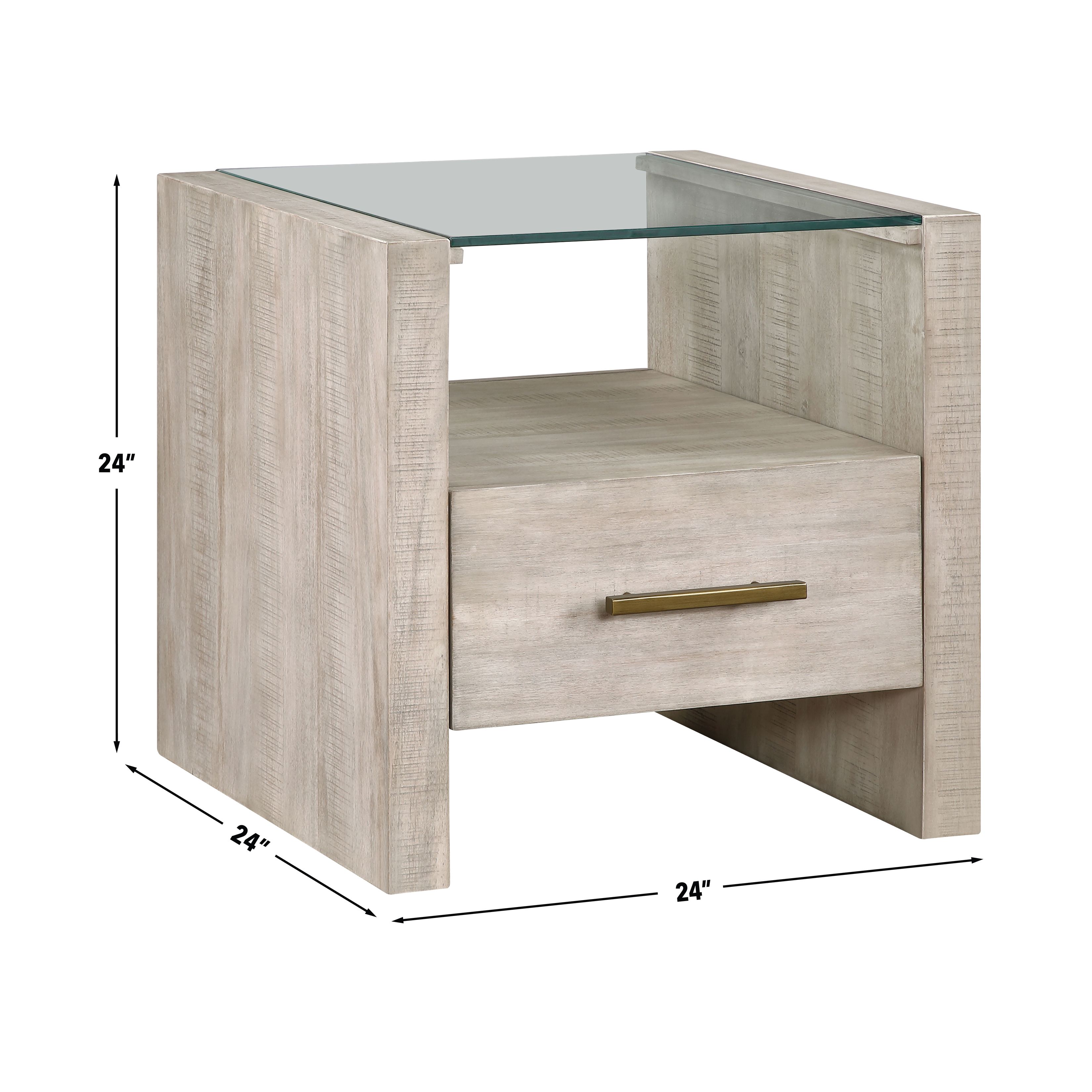 Garland Blonde Square End Table