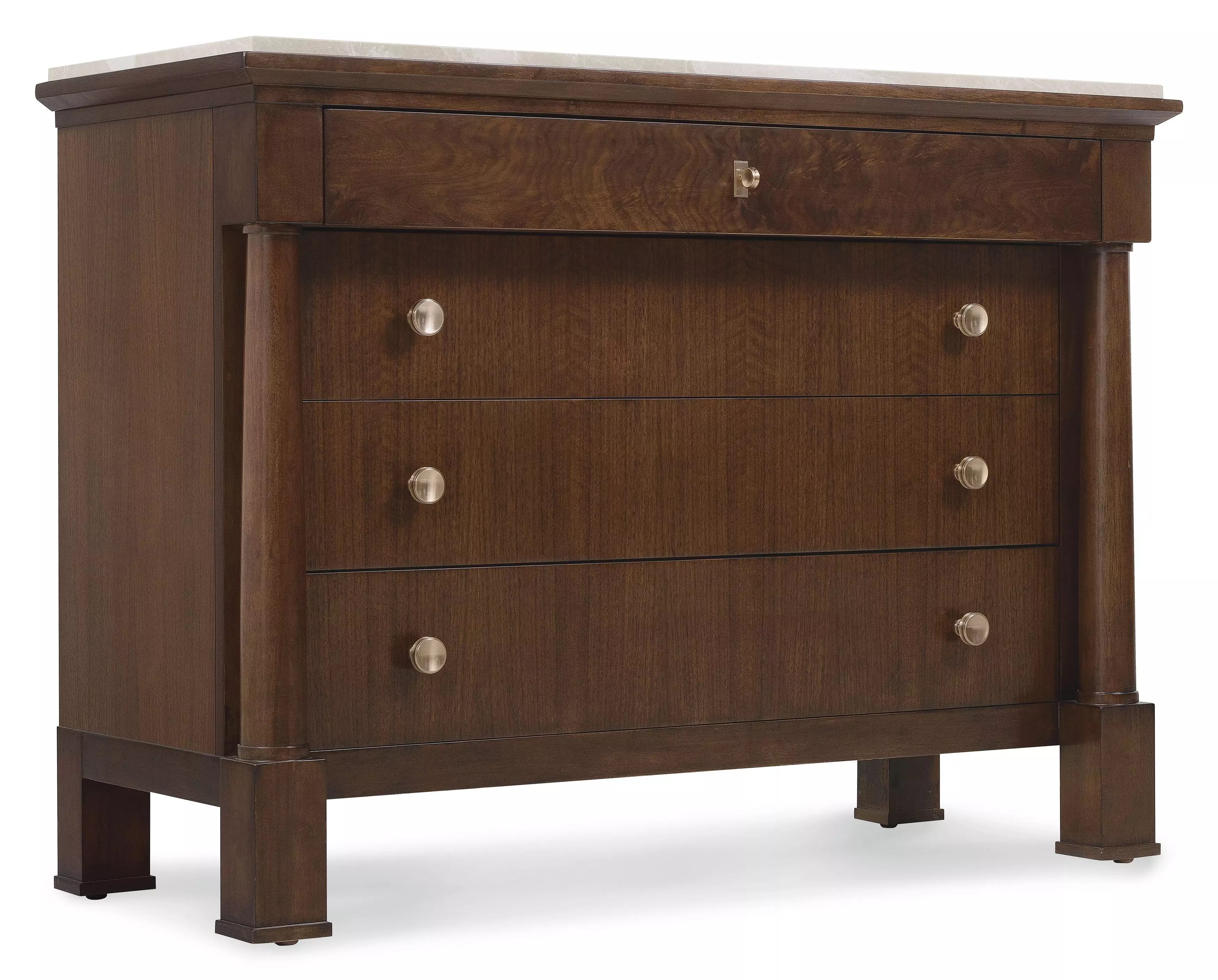 Archives Classic Walnut And Castle Gray Marble Top 4 Drawer Chest