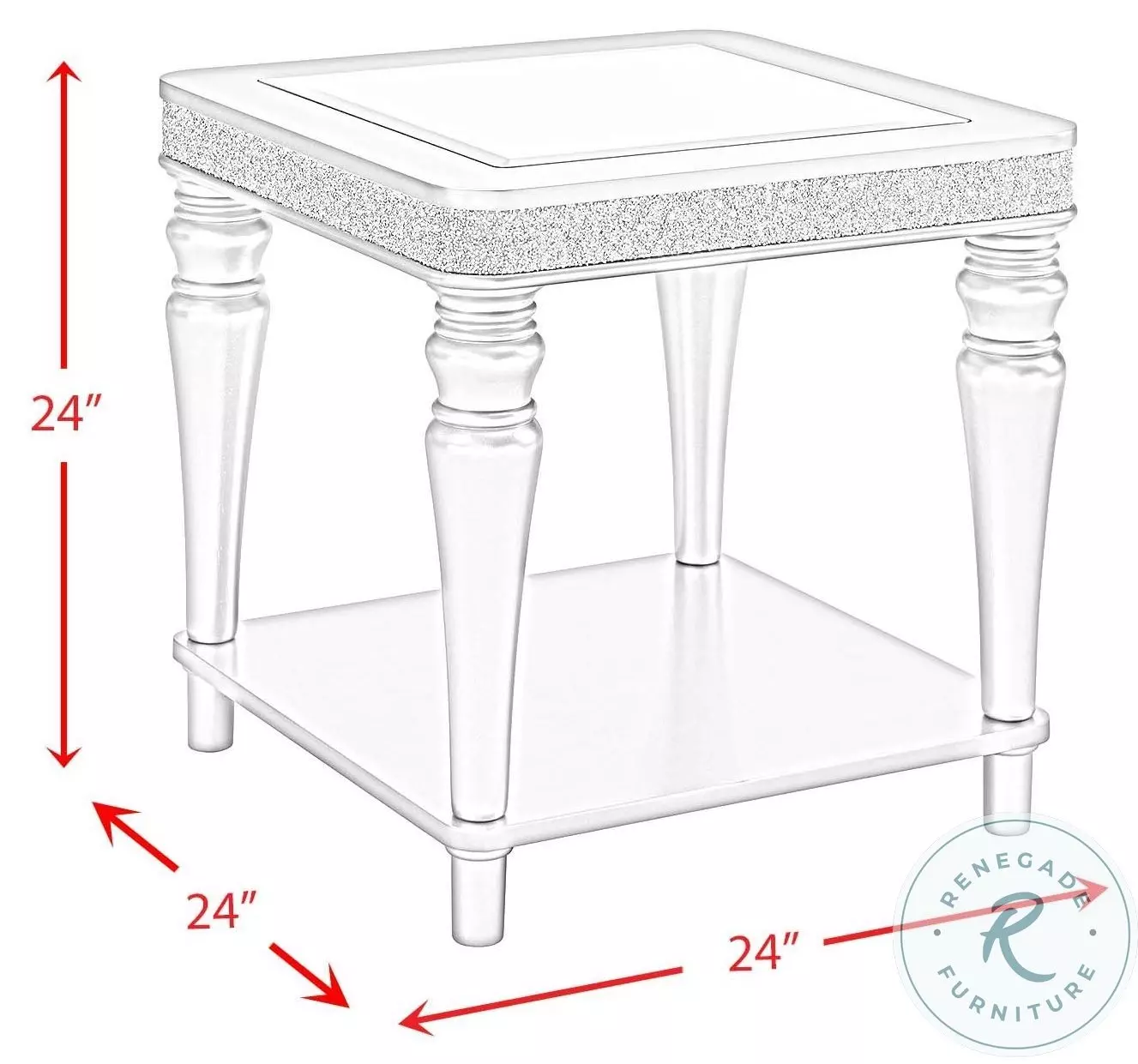 Lavigne Silver End Table