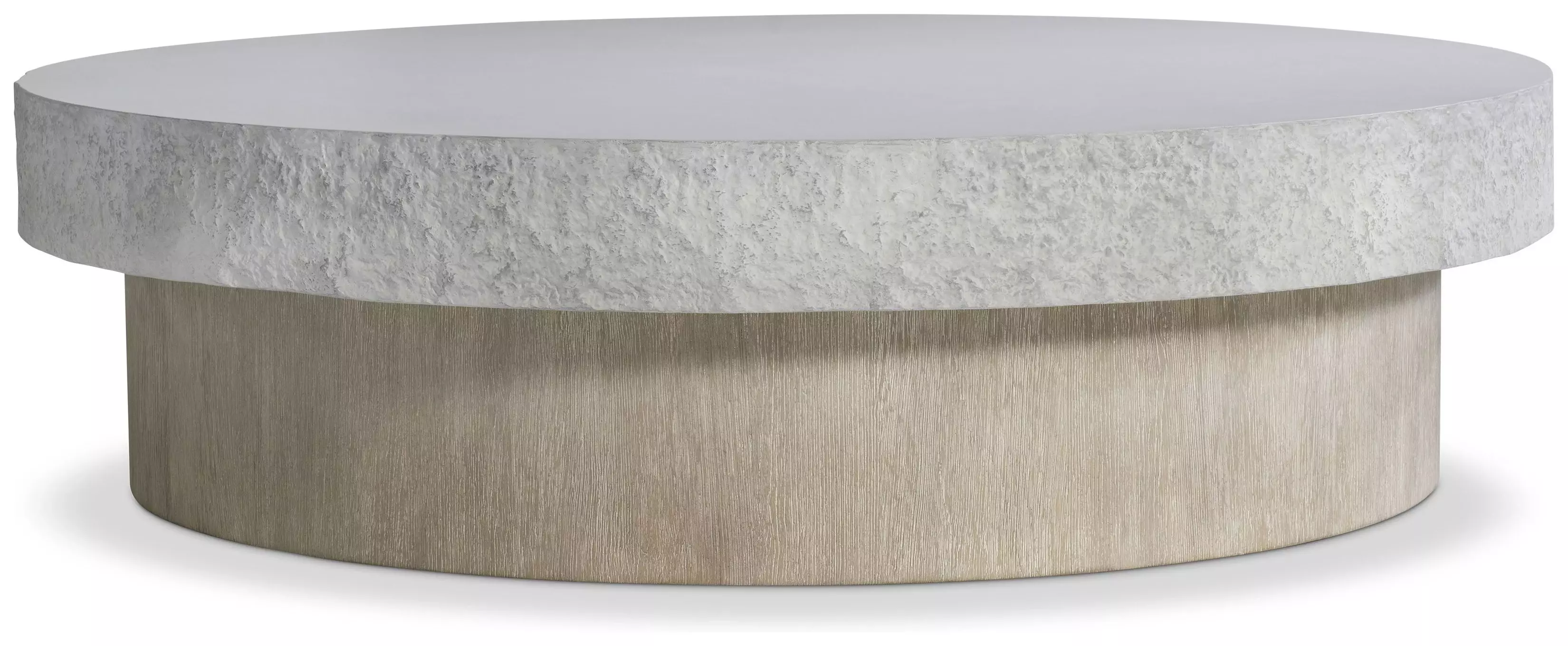 Pincio Gray Round Cocktail Table with Casters from Bernhardt
