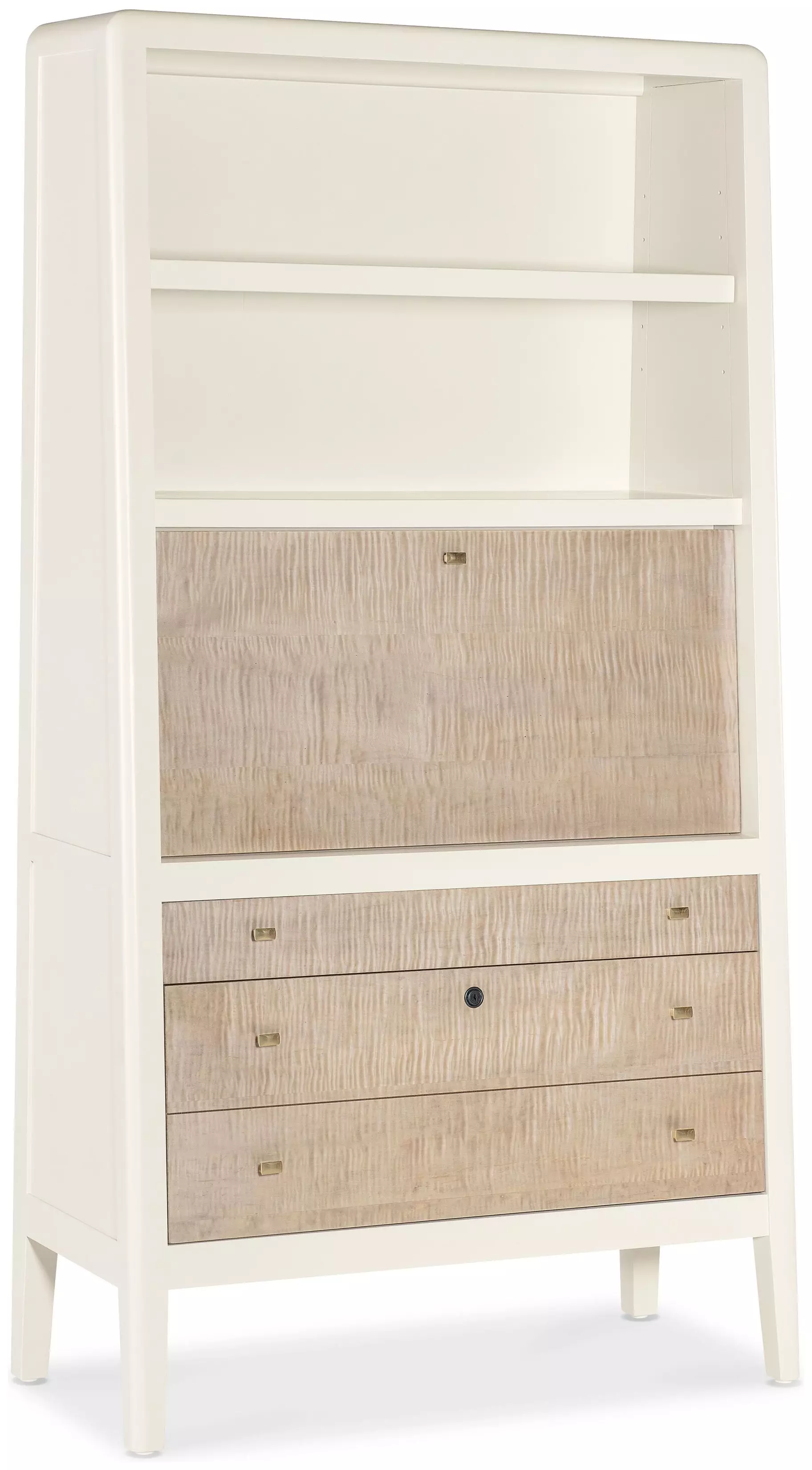 Hera Almond White And Light Figured Maple Secretary Desk