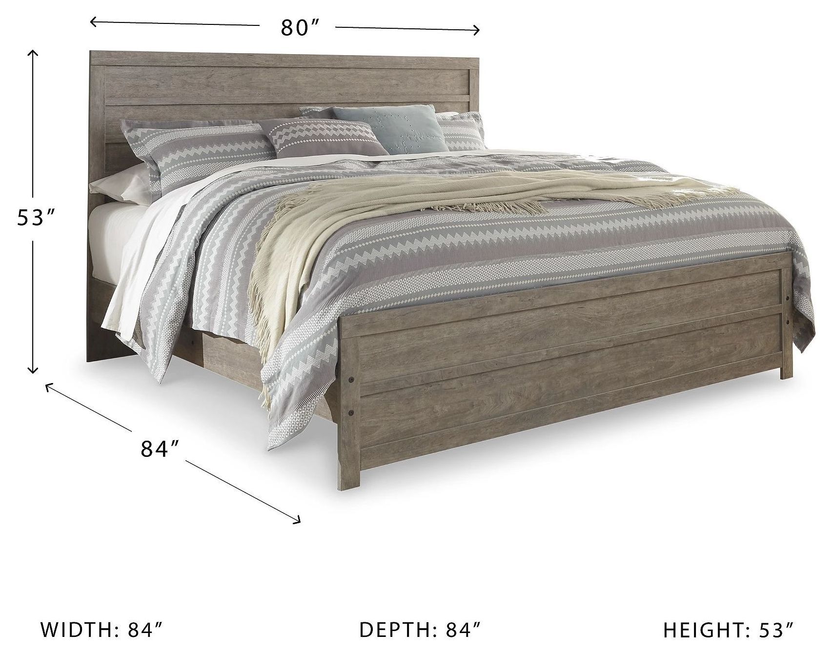 Culverbach Grey King Panel Bed