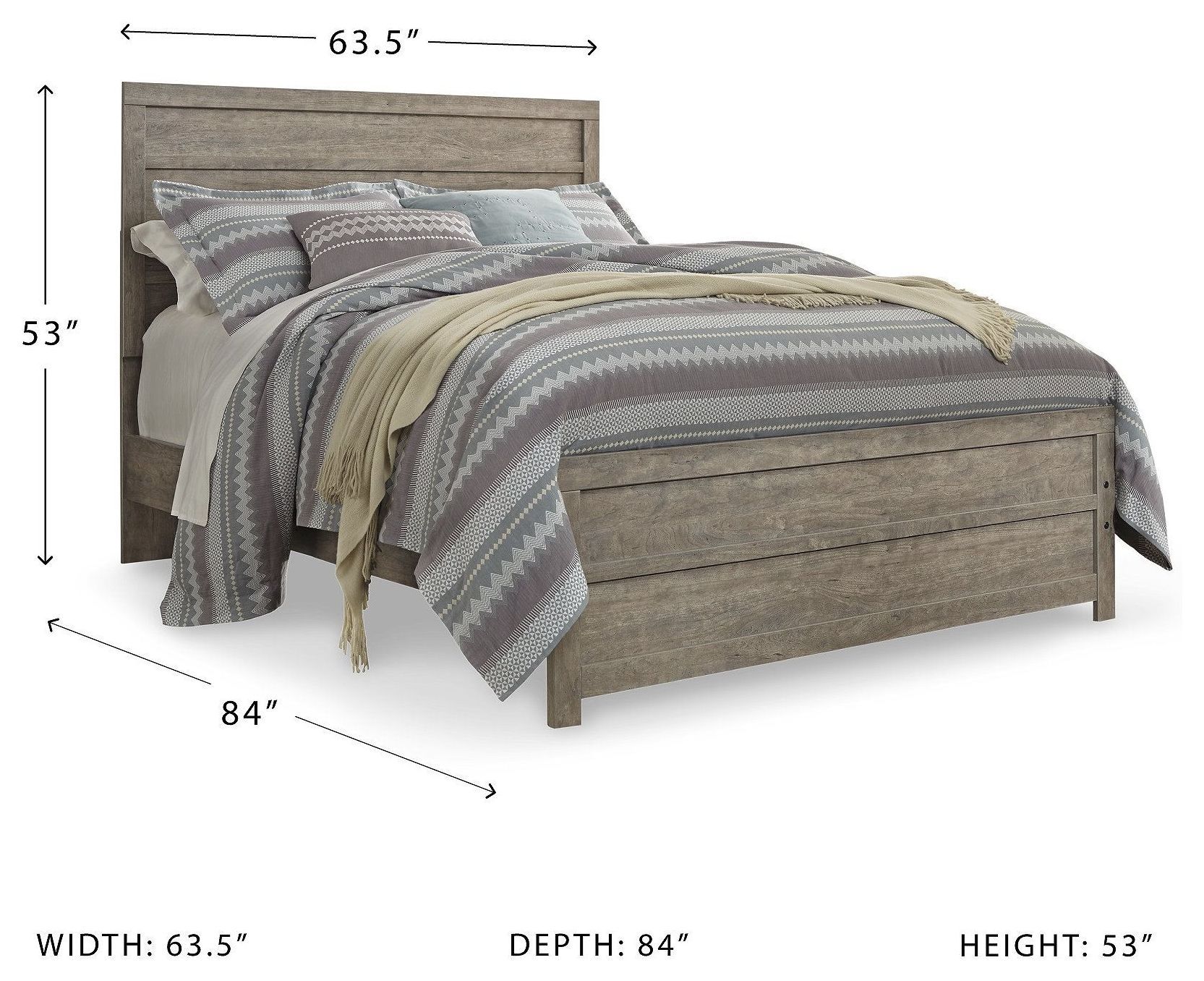 Culverbach Grey Queen Panel Bed