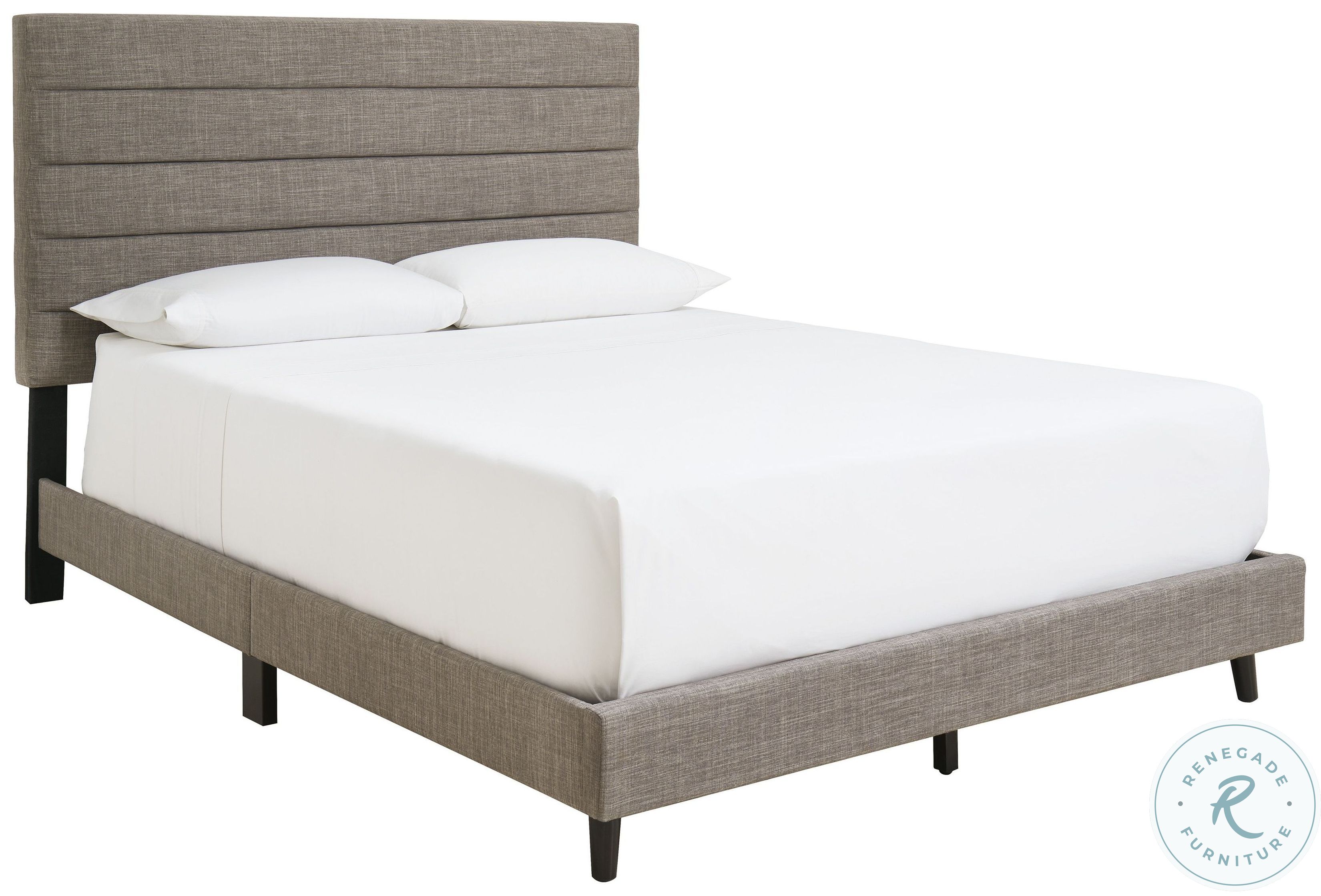 Vintasso Grey Queen Upholstered Platform Bed From Ashley Furniture