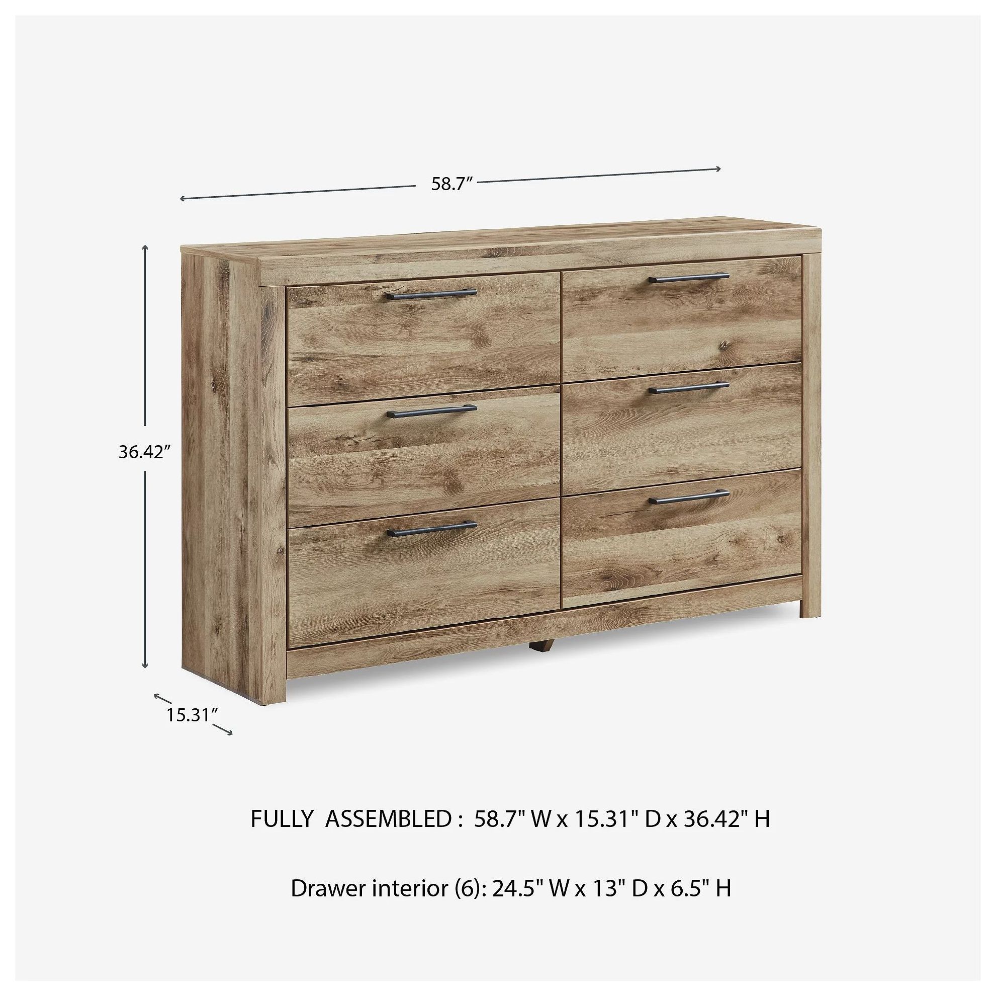 Hyanna Tan Six Drawer Dresser